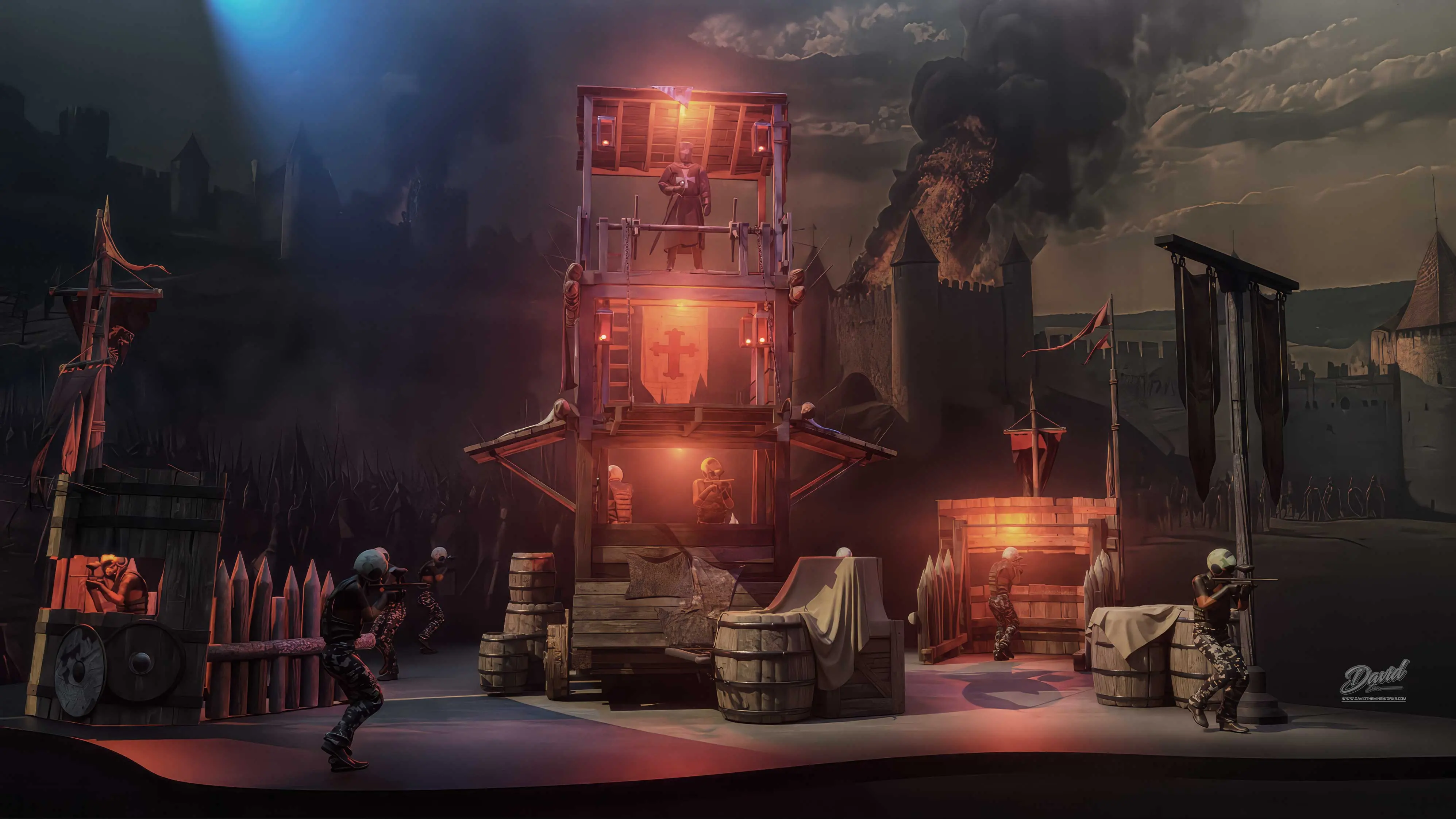 تصميم ملاعب البينتبول تصميم وبناء حدائق البينتبول، بناء حدائق بينتبول موضوعية