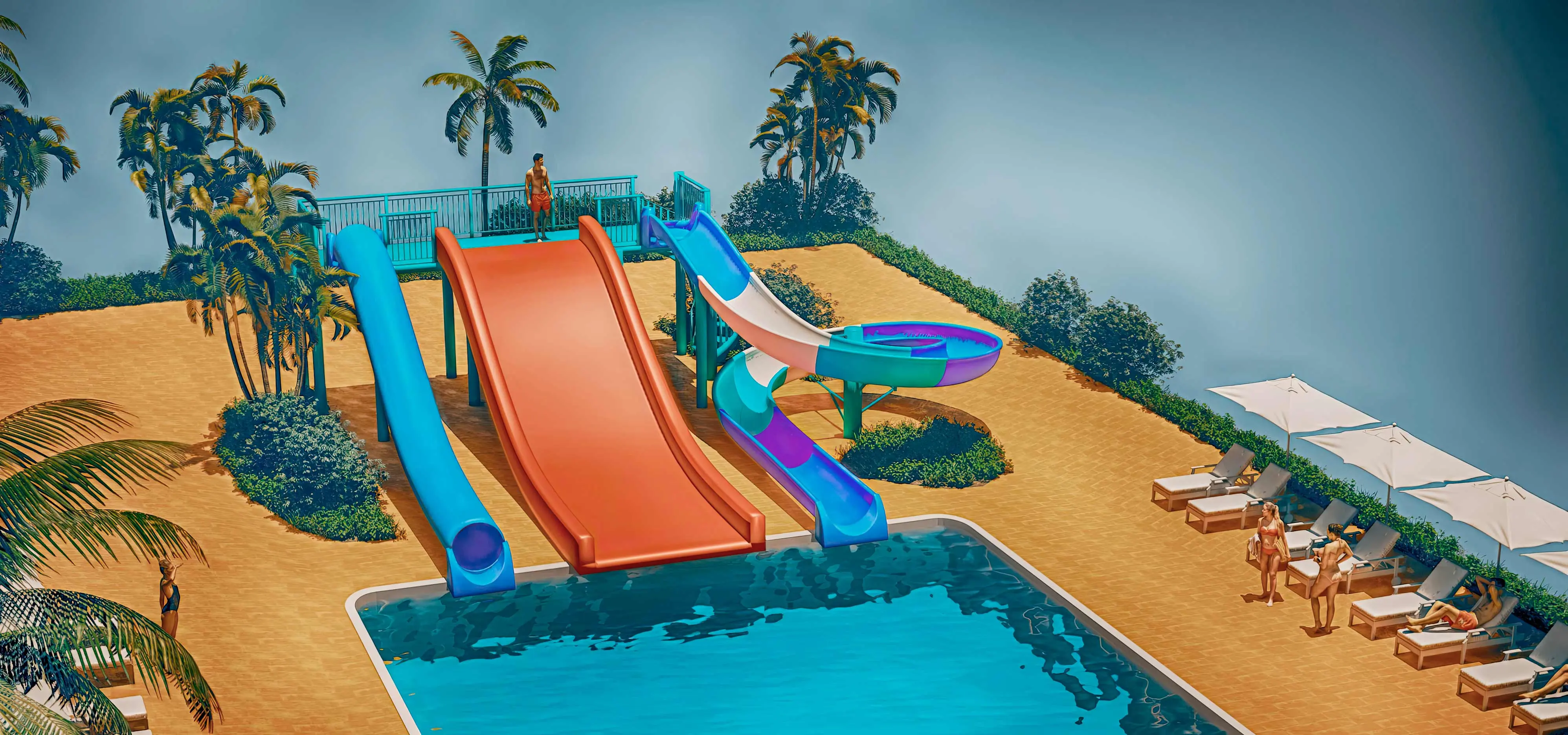 تصميم الحدائق المائية ذات الطابع الموضوعي