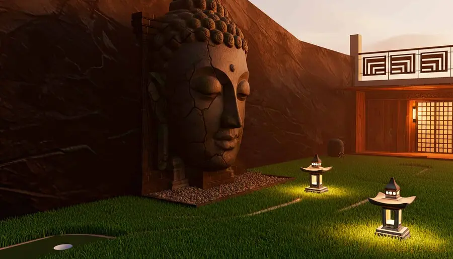 Buddhist themed mini golf design and construction