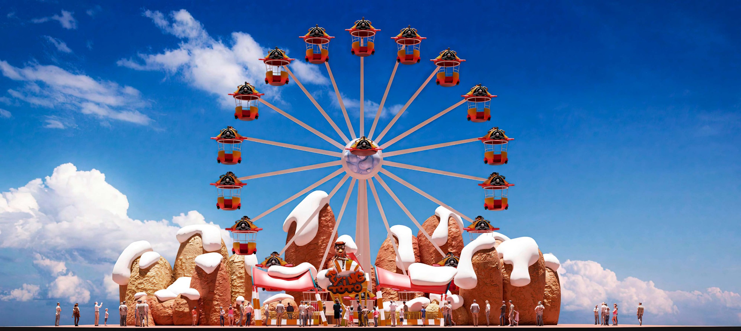 FAMILY THEME PARK FERRIS WHEELRIDE,customized amusement park attractions