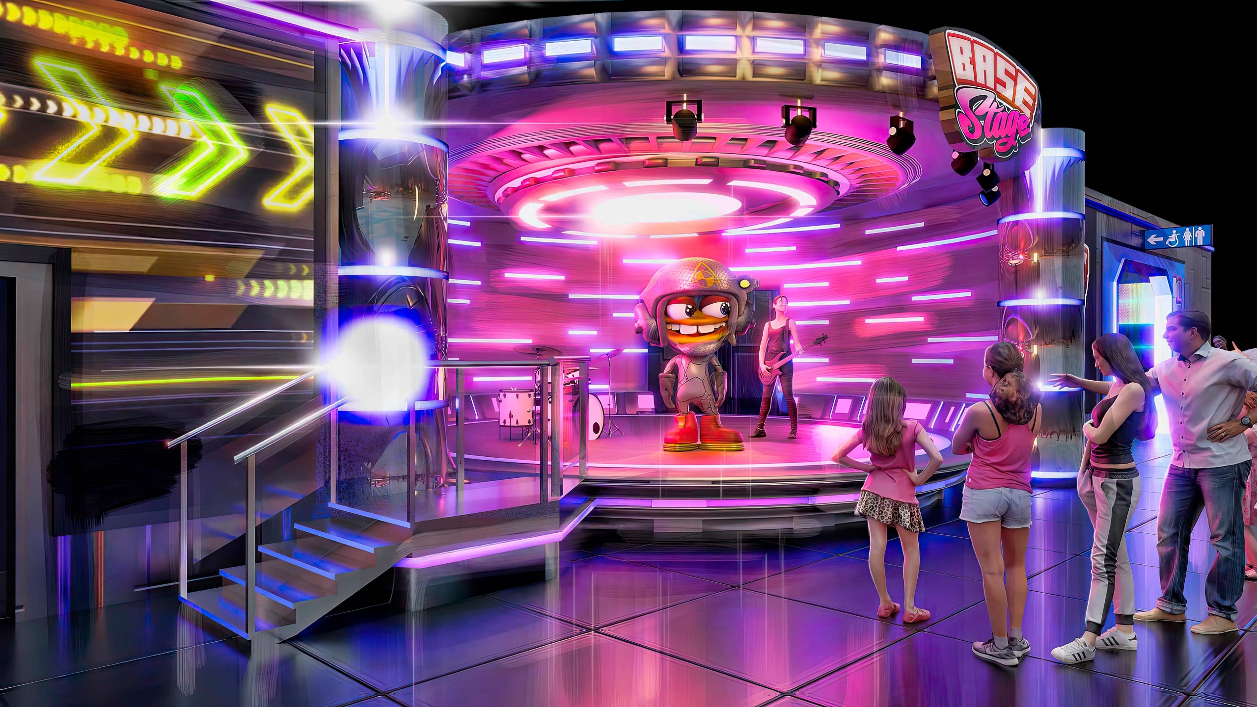 THEMATIC MUSICAL STAGE, INDOOR THEME PARK MUSICAL STAGE