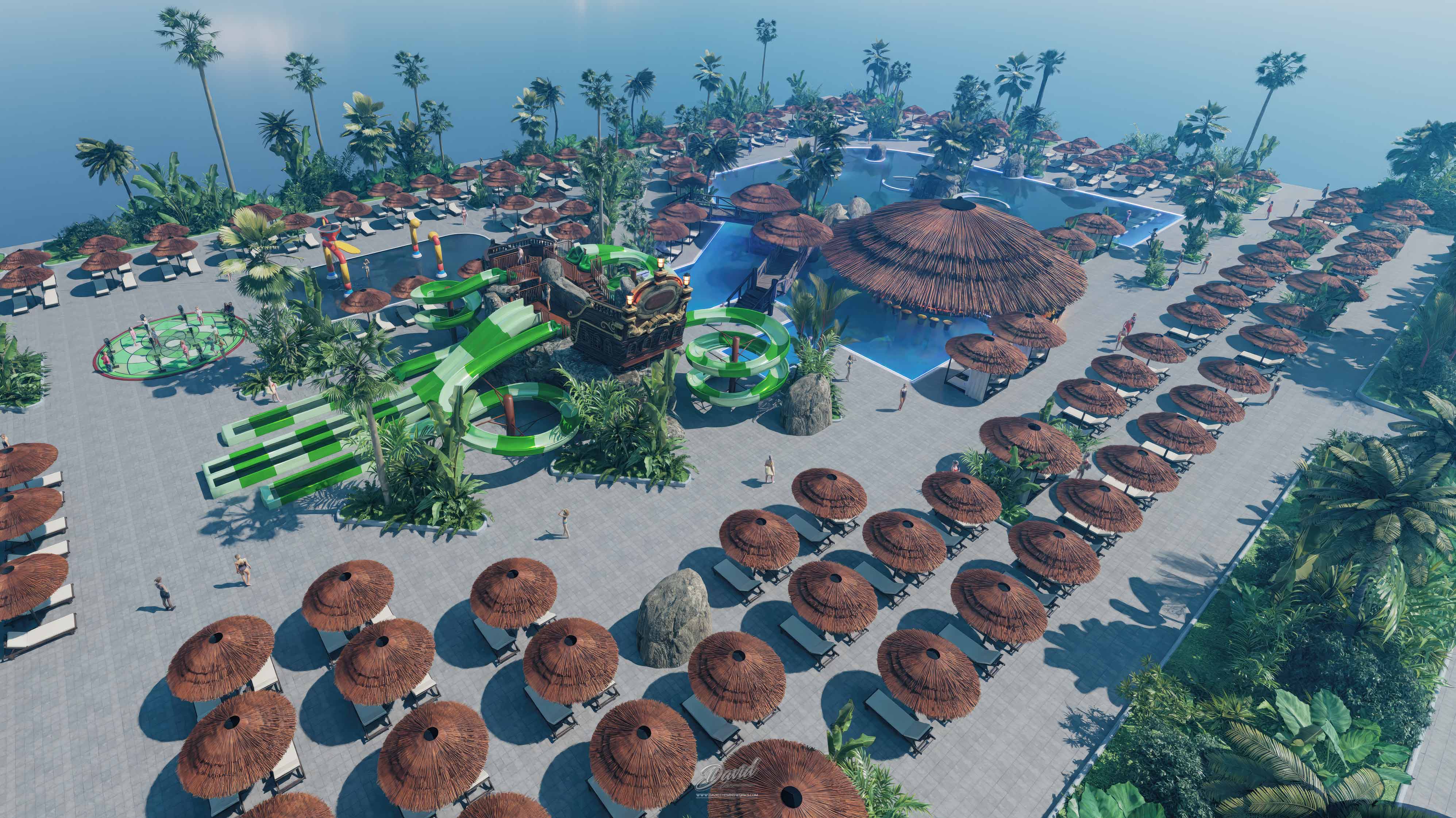 themed water park design water attraction design