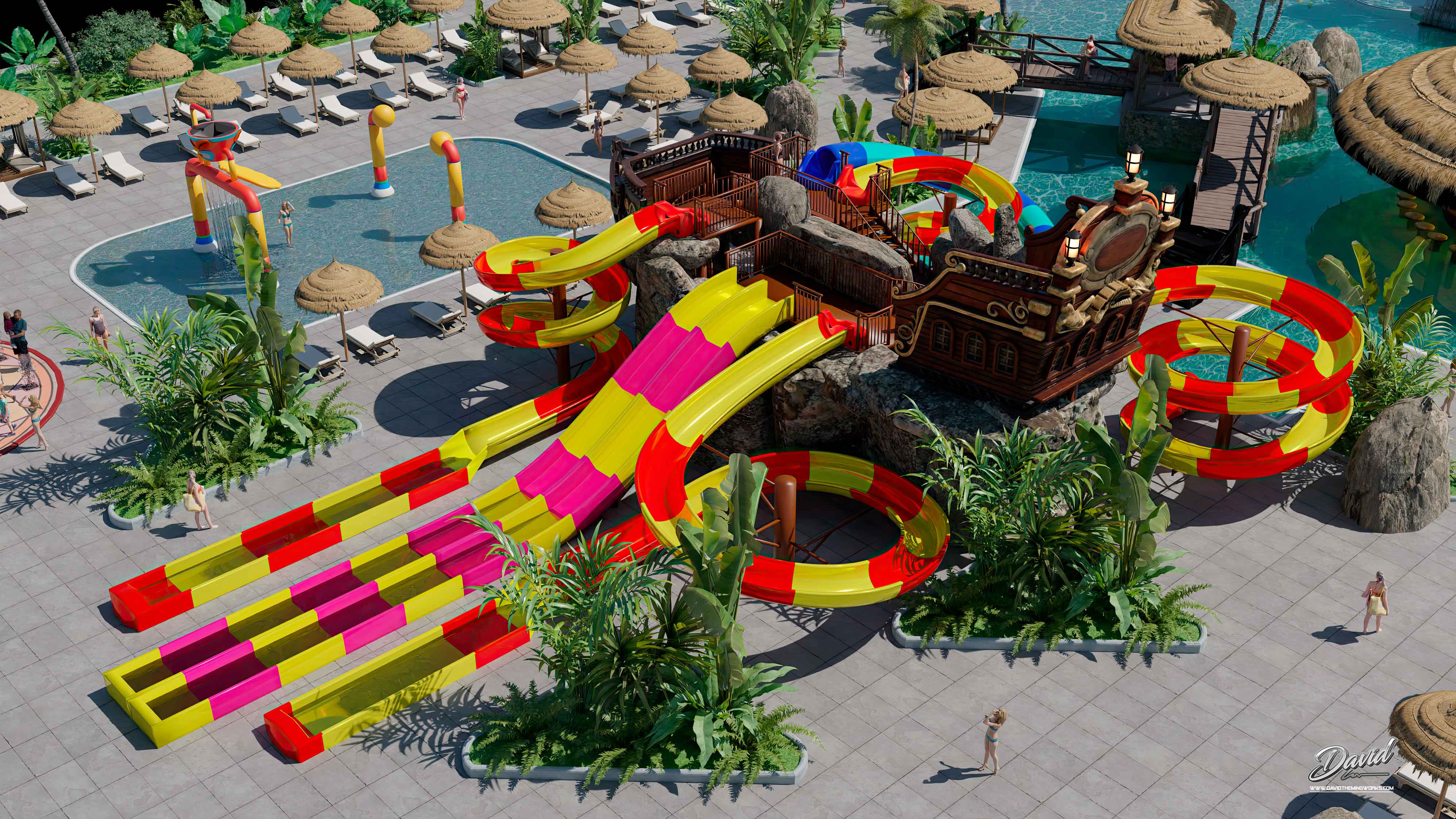 theme swimming pool design company david theming works