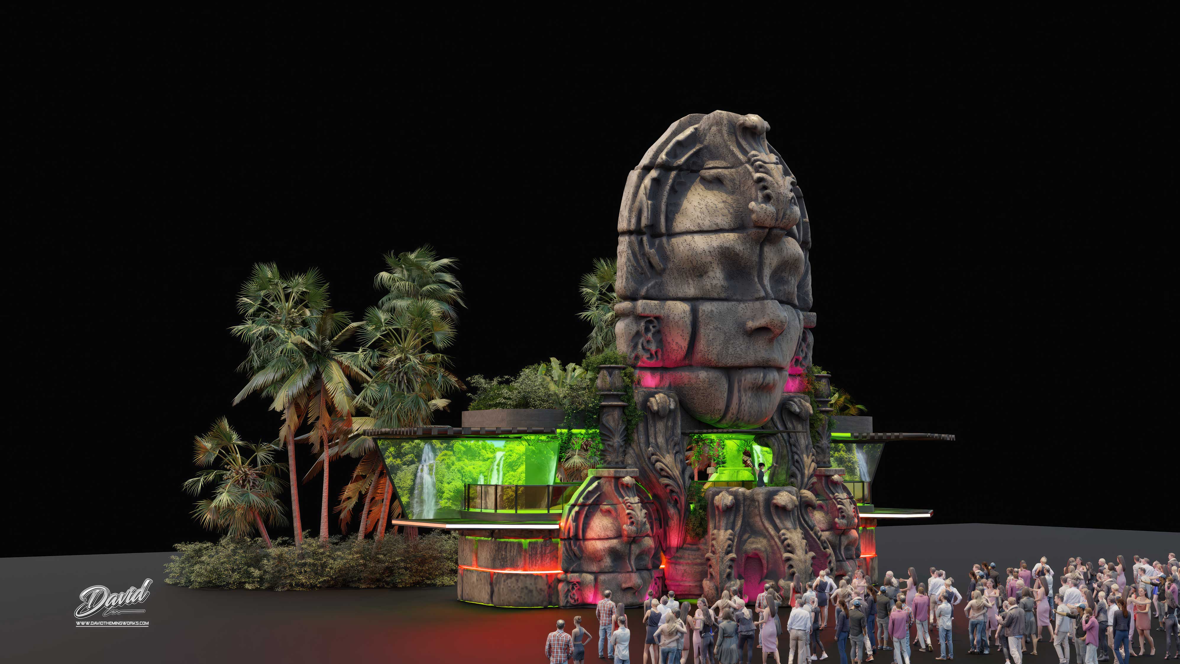 escenarios tematizados para festivales diseño de escenografía musical personalizada