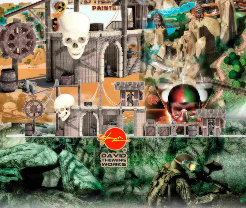 Design und Bau von Paintballparcs, Bau von thematischen Paintballparcs, Design und Bau von Paintballparcs, Bau von thematischen Paintballparcs,
