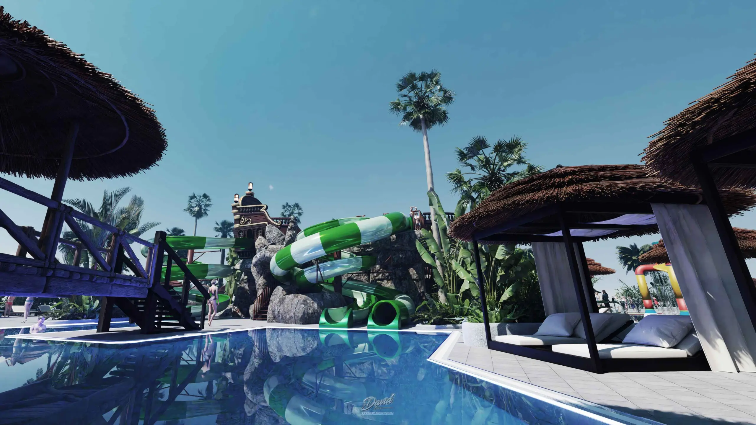 design of themed pools. themed swimming pool design company
