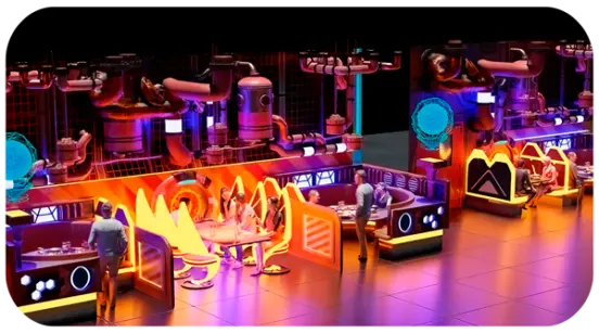 futuristisches Restaurant-Design
