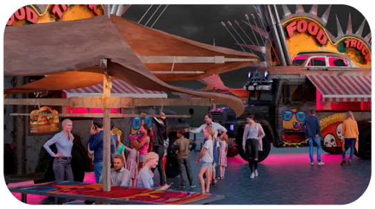 Thematisches Food-Truck-Design