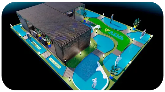 Design eines Minigolfparks in Azul, Entwurf und Bau eines Minigolfplatzes, Entwurf eines Minigolfparks