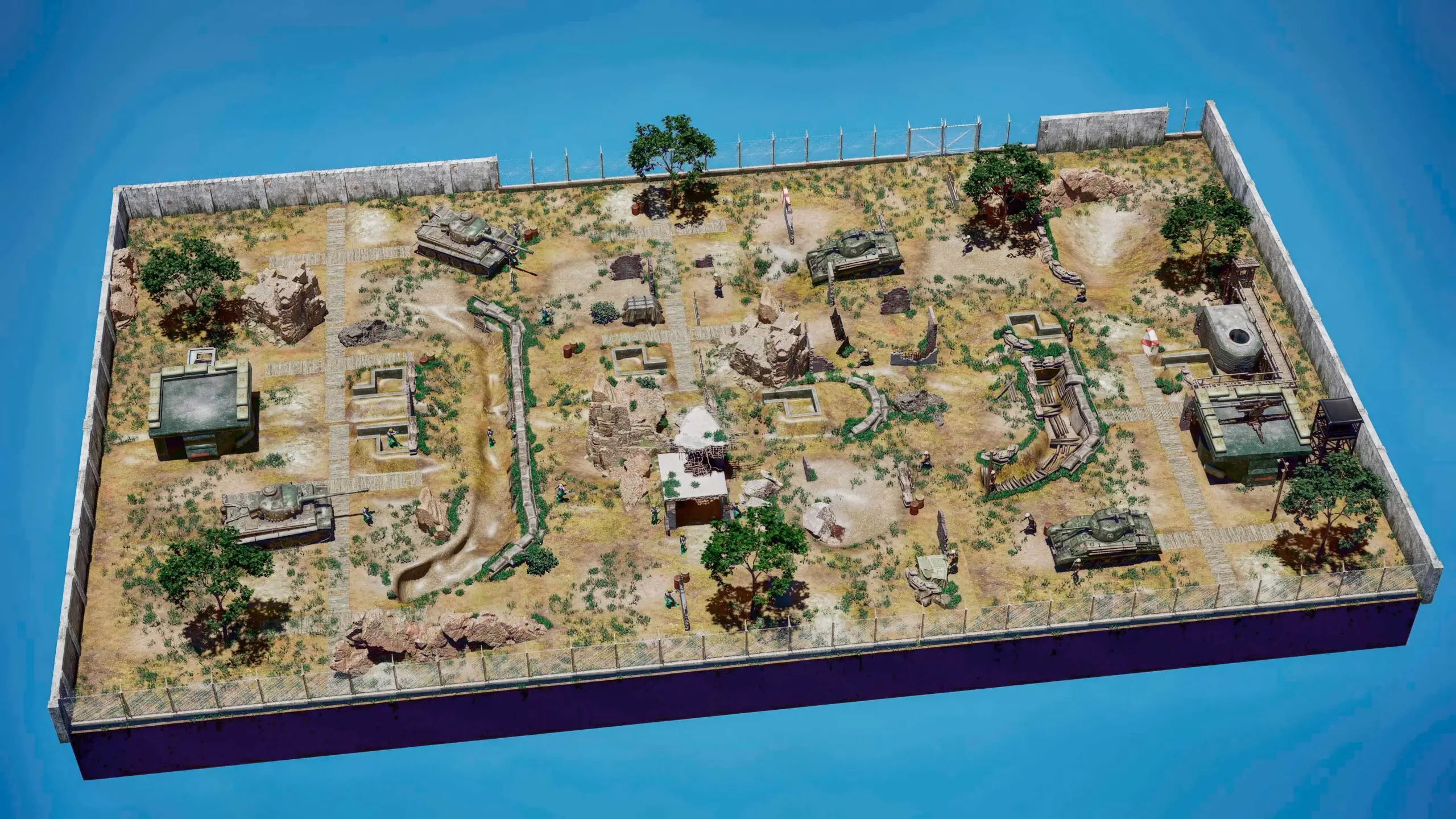 Paintball-Felddesign Design und Bau von Paintballparcs, Bau von thematischen Paintballparcs,