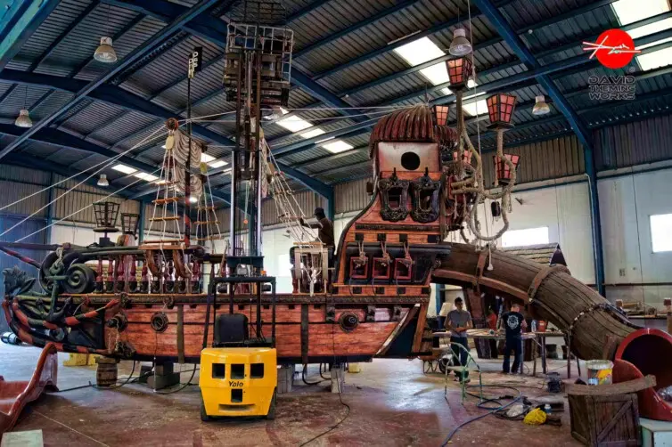 Piratenboote für Wasserparks,Piratenschiff mit Wasserrutschen,Piratenschiff für Kinderbecken