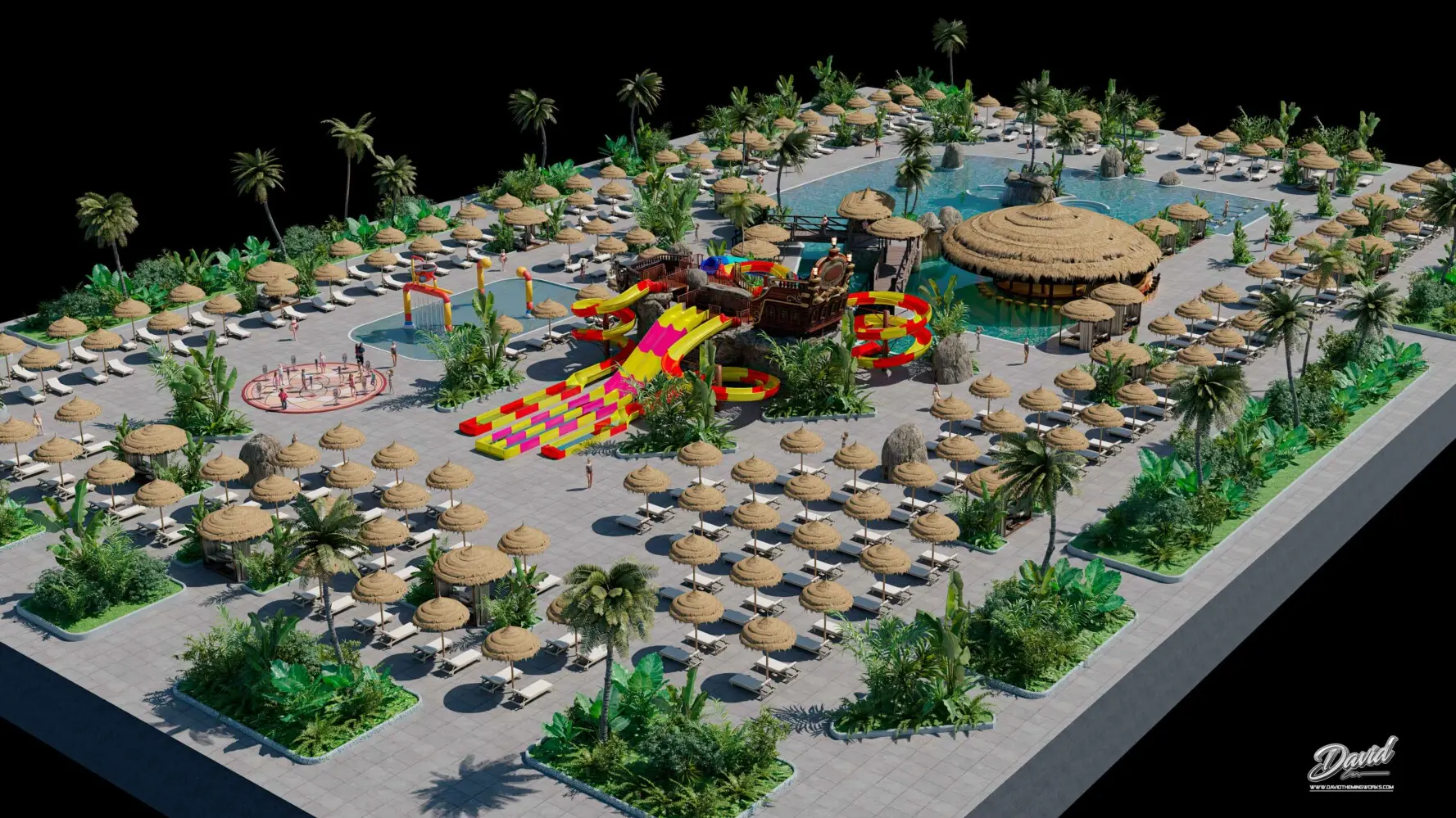 Aztec style water park1