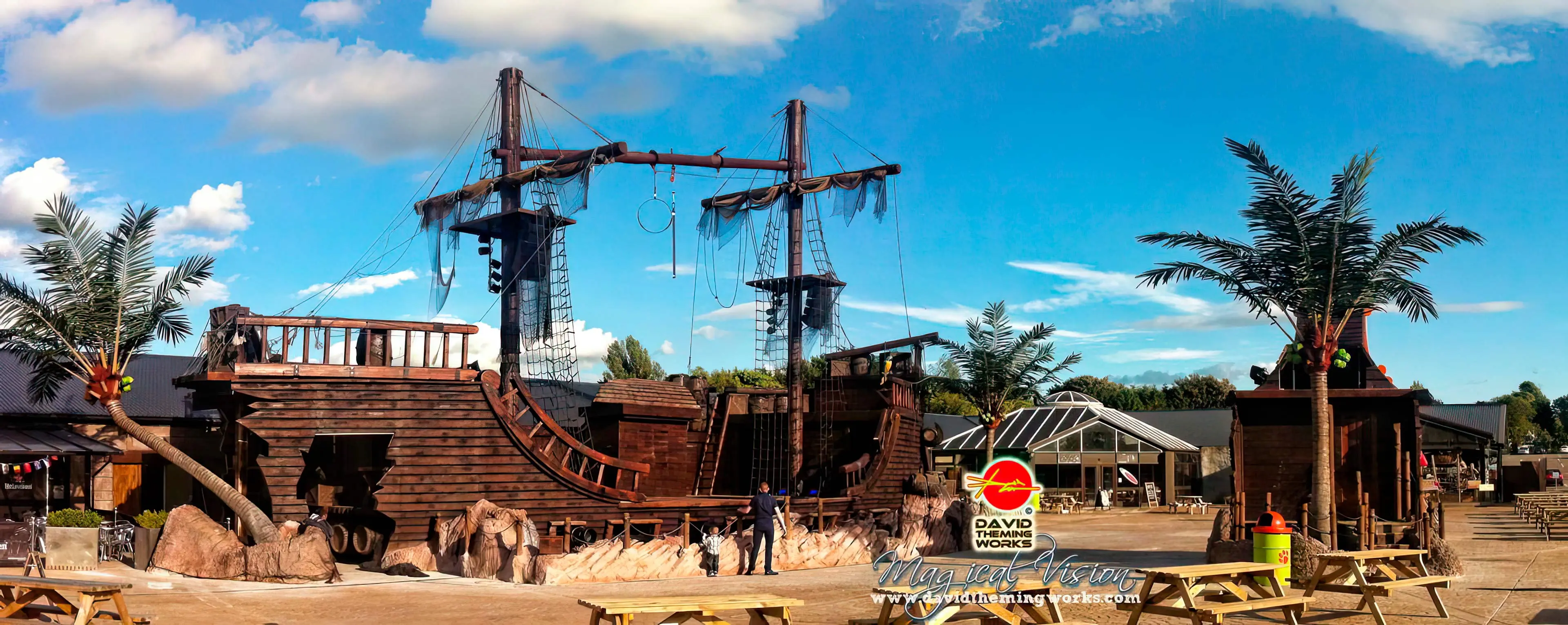 Themenbühnengestaltung für Musikfestivals Unternehmen, das thematische Musikszenarien aufbaut