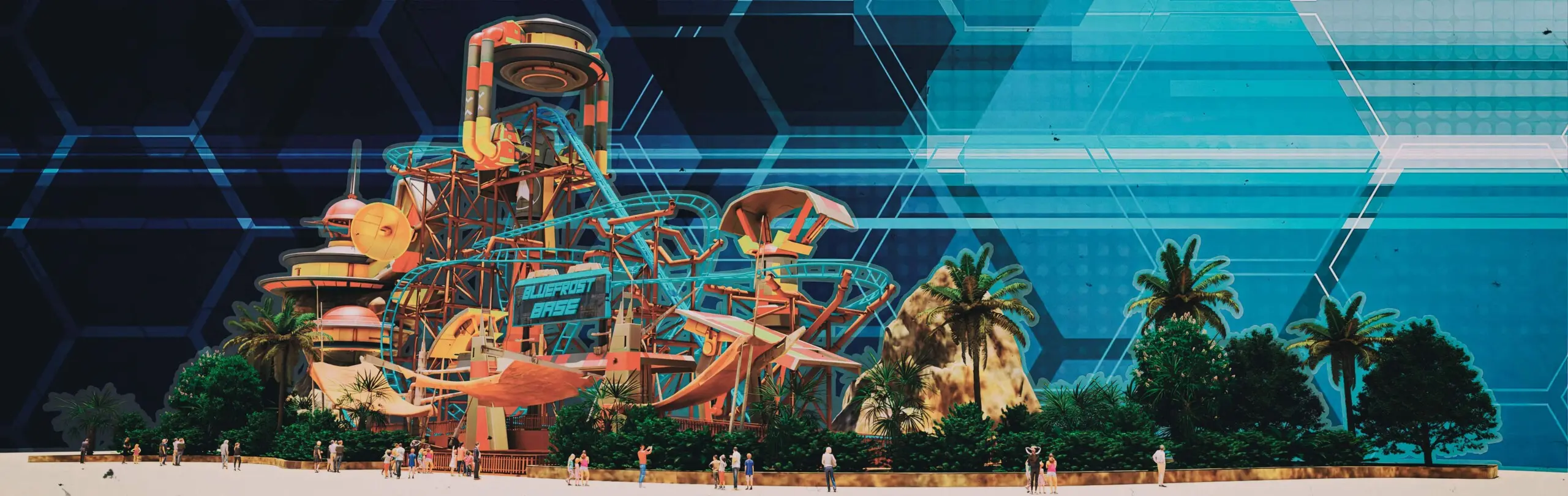 BLUE FROST COASTER design concepts, BIG FAMILY ROLLER COASTER