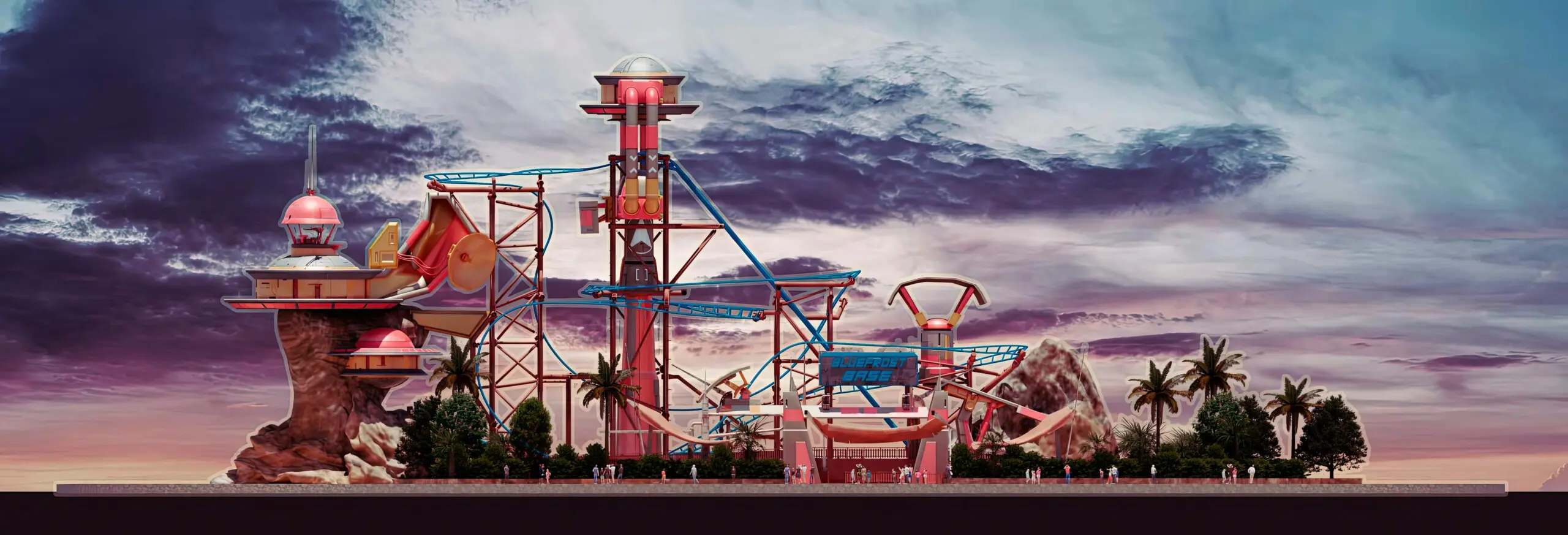 BLUE FROST COASTER theme park, BIG FAMILY ROLLER COASTER