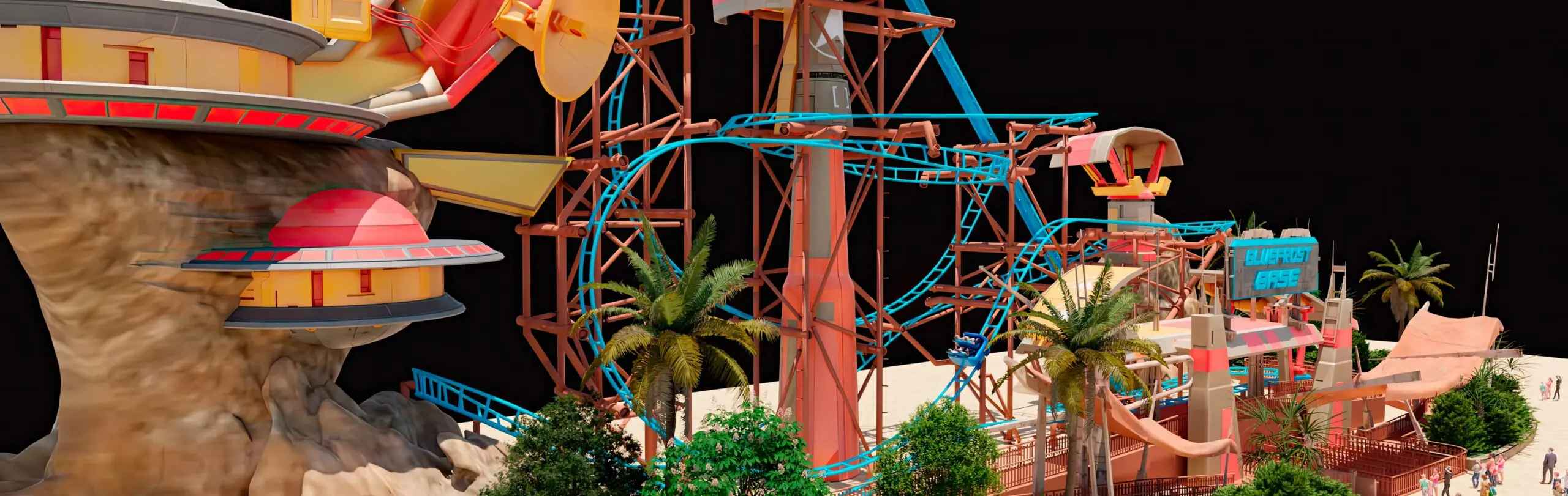 leisure park COMPANY  BLUE FROST COASTER, BIG FAMILY ROLLER COASTER