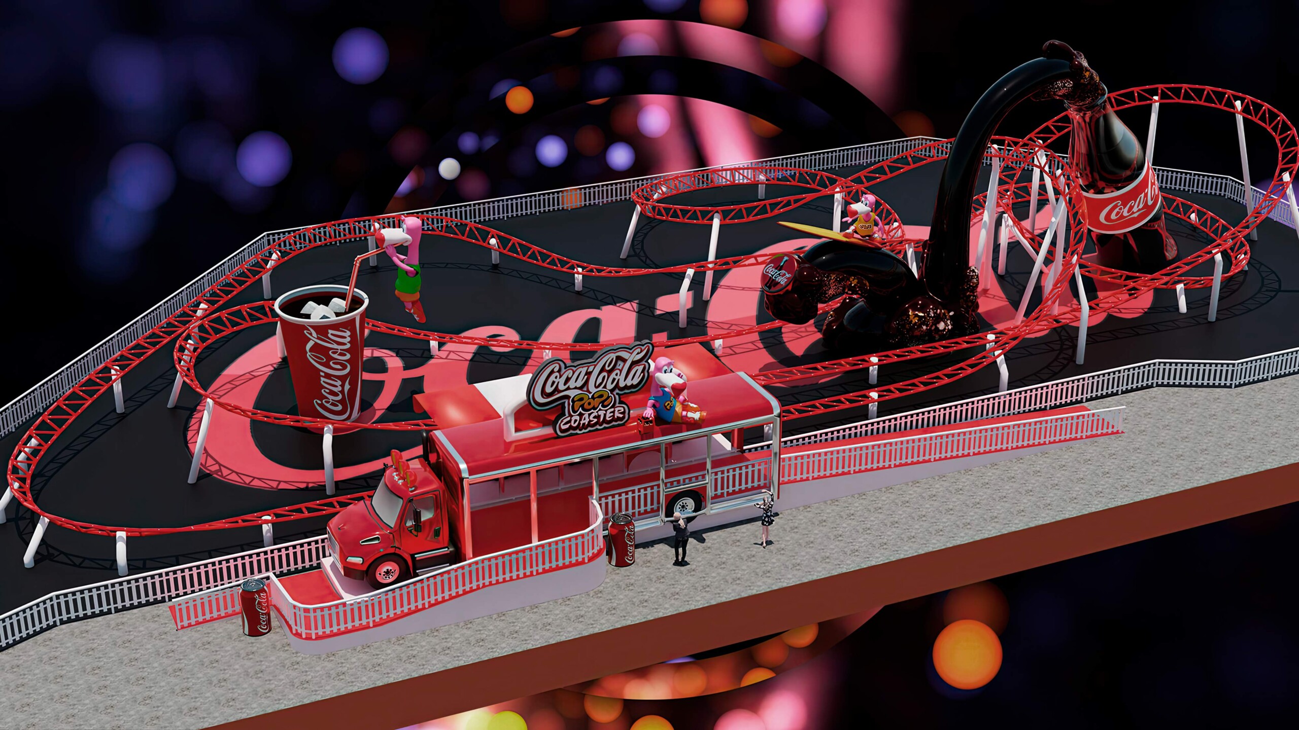 COCA-COLA - ROLLER COASTER  ride, COCA COLA ROLLER COASTER