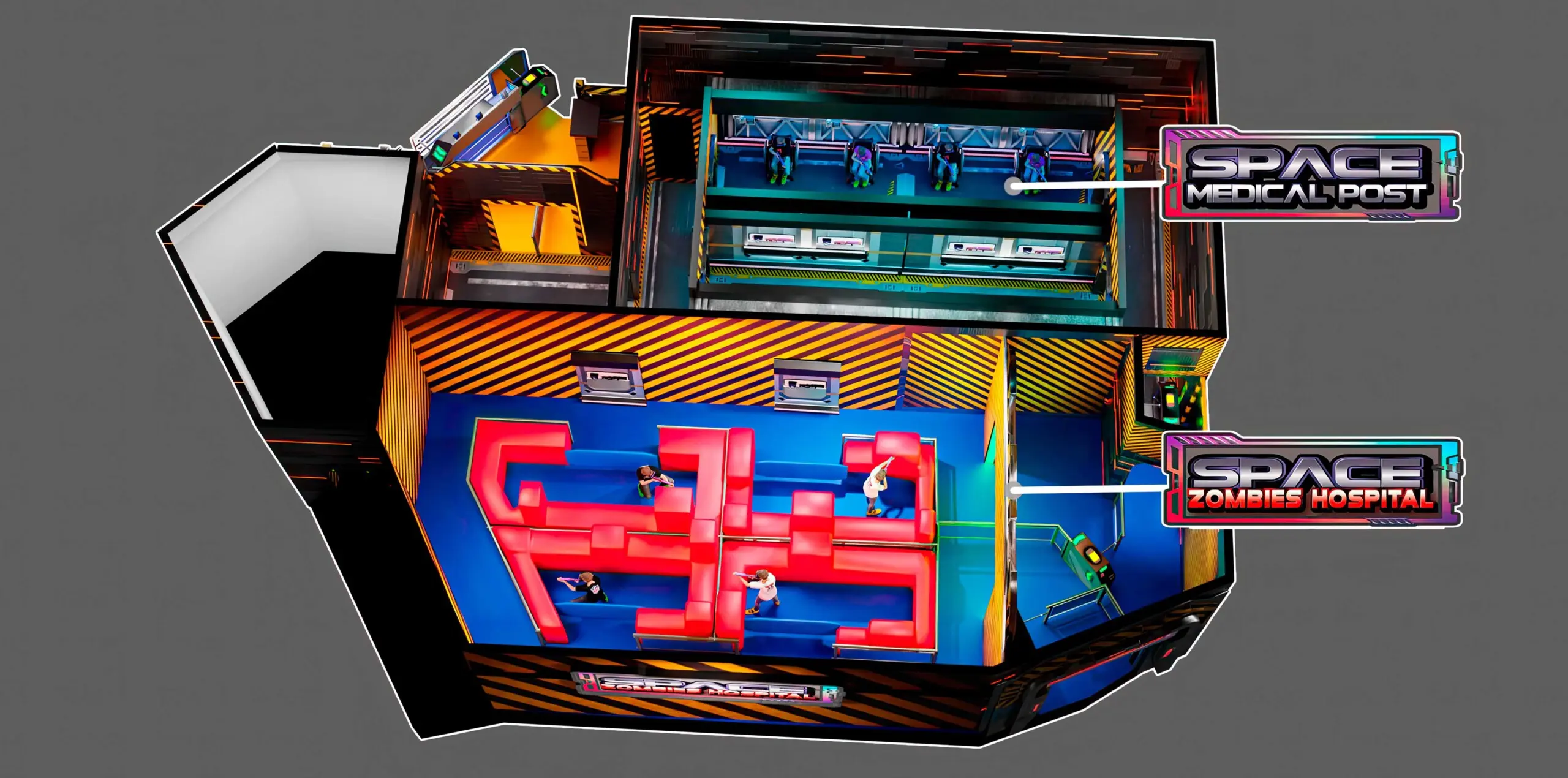 THEMED VIRTUAL REALITY ATTRACTION, THEME PARK VIRTUAL REALITY ATTRACTION DESIGN AND CONSTRUCTION