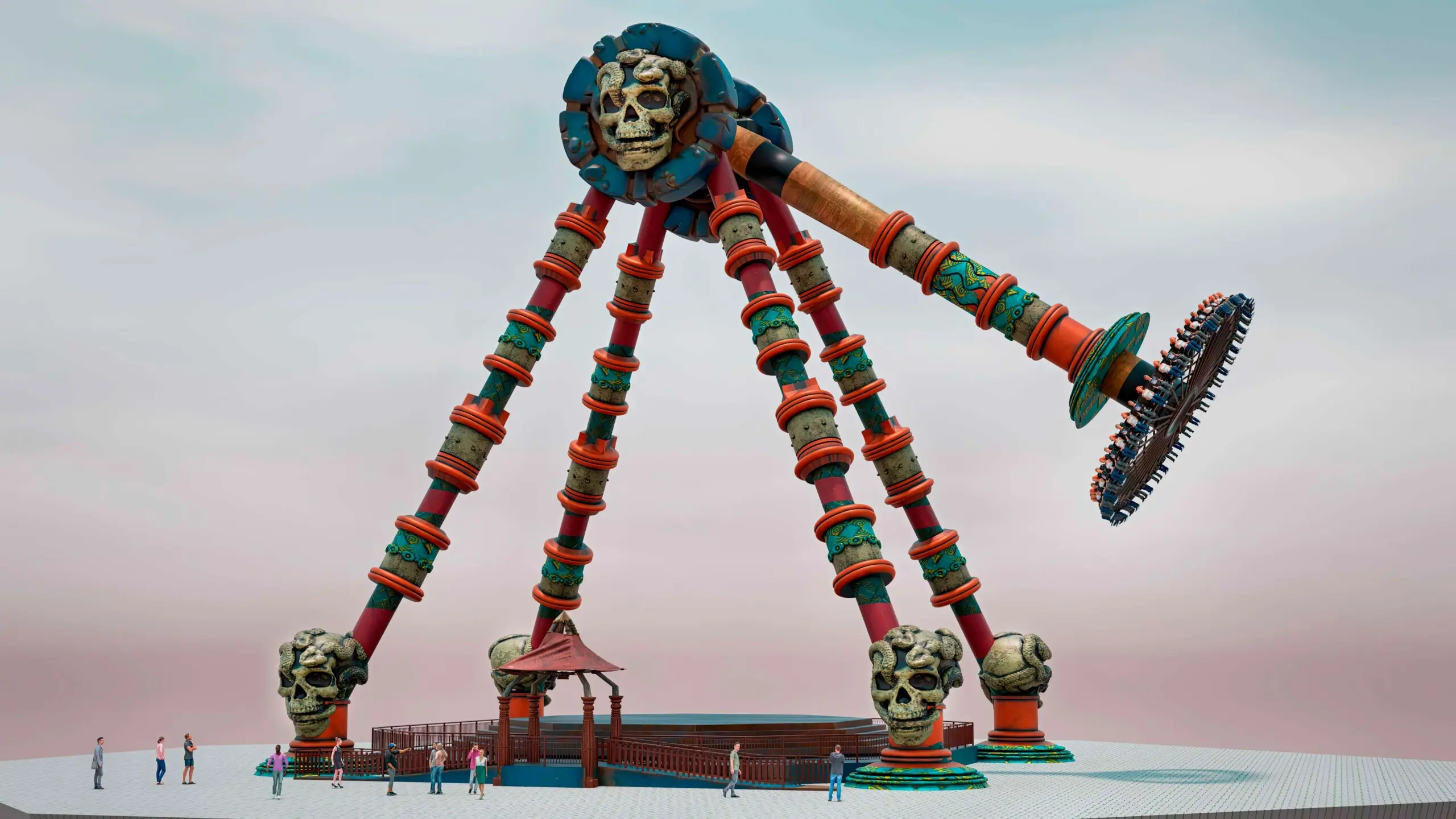 giant swing Attraction, Thrilling Theme Parks rides