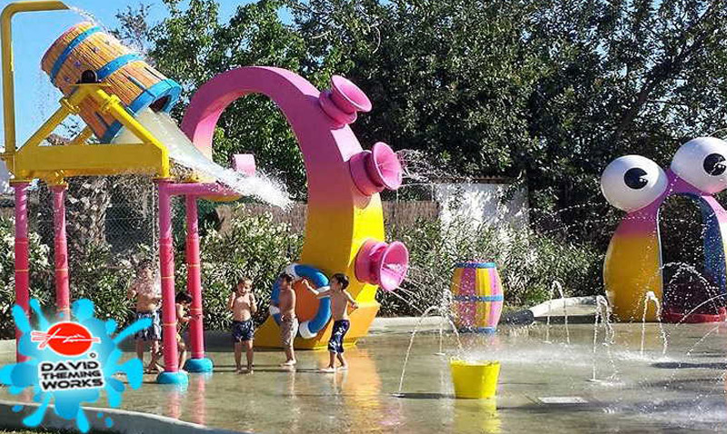 construction of children's themed pools.