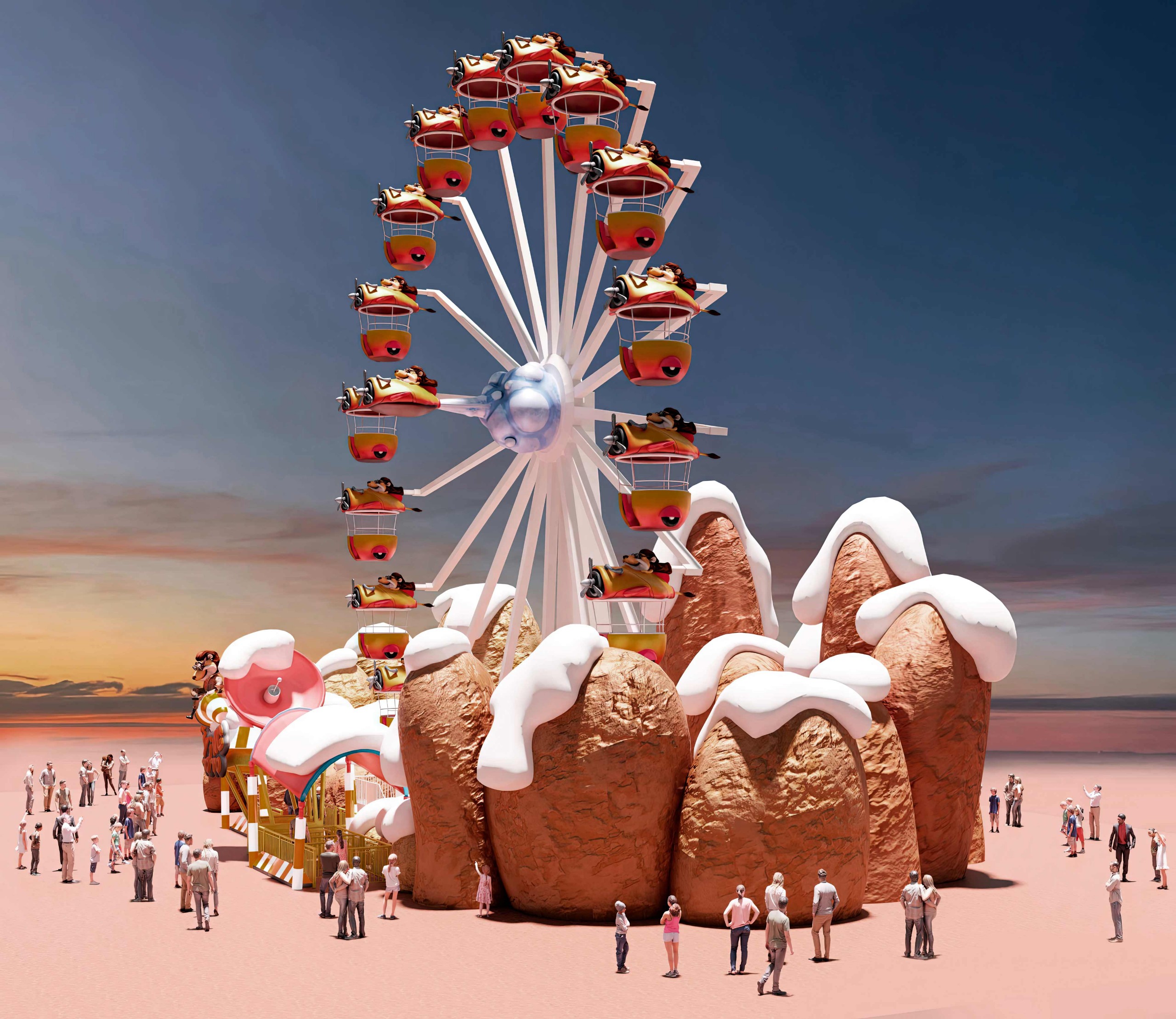themed 25 METER HIGH FERRIS WHEEL  , customized amusement park attractions