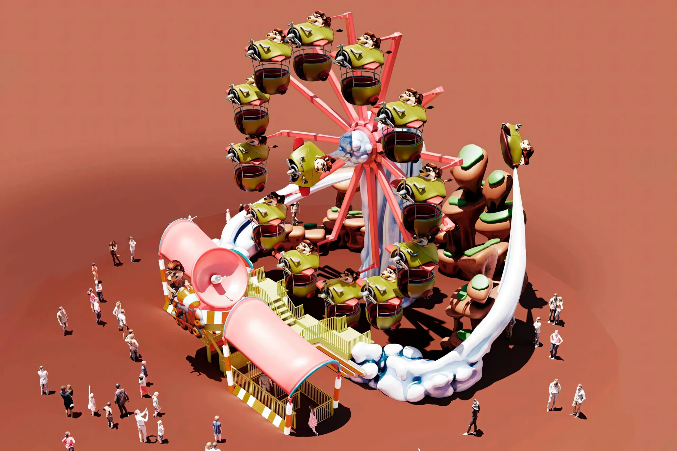 customized theme park attractions themed FERRIS WHEEL family themed ride for amusement parks.customized theme park attractions