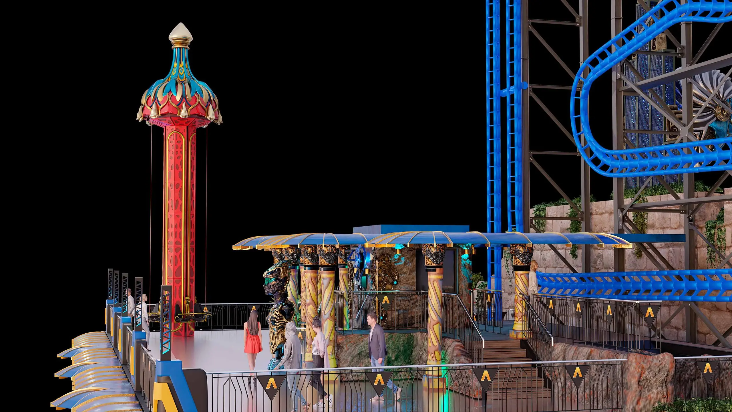 THEME PARK FAMILY DROP TOWER DESIGN