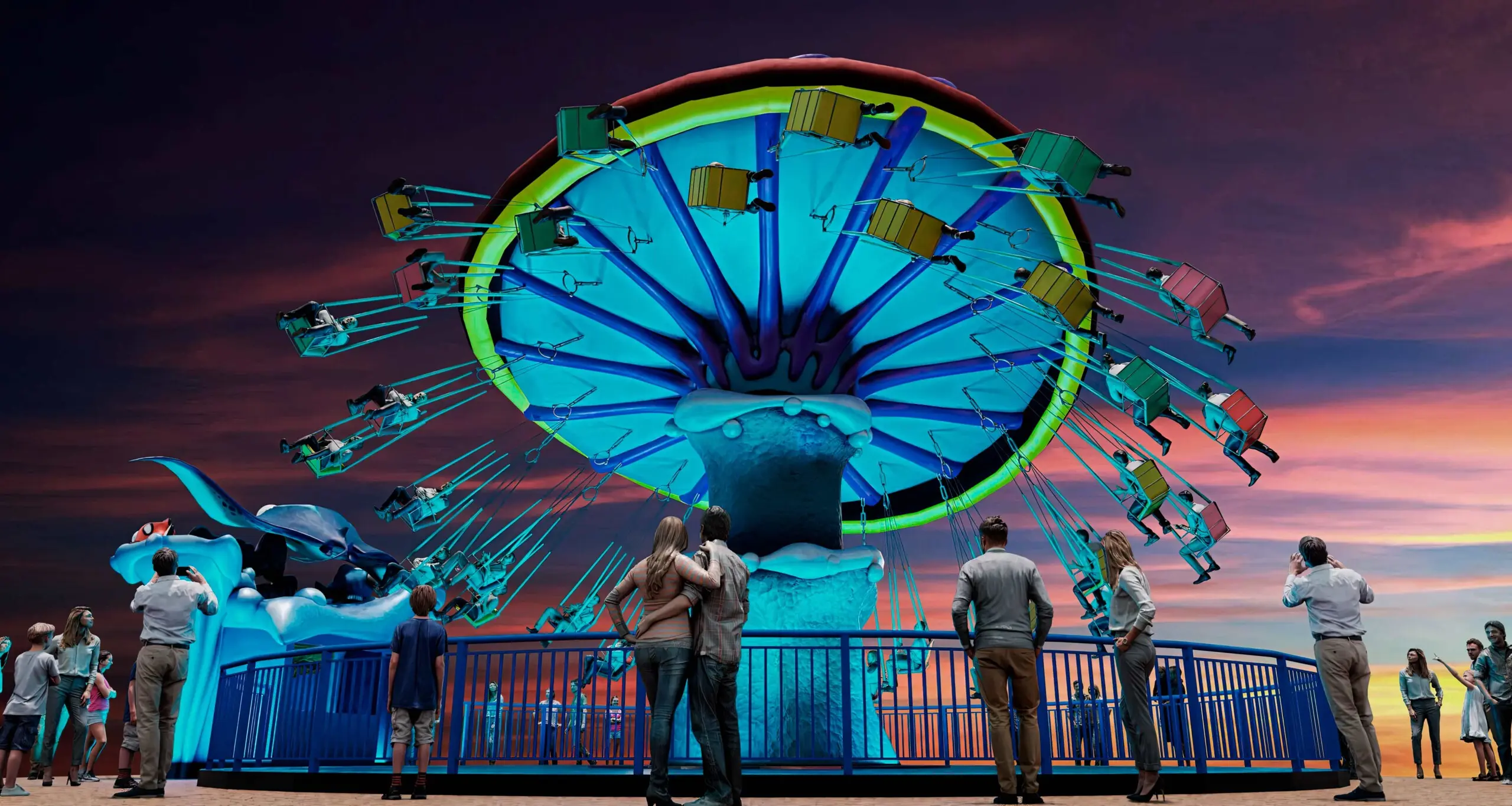 children's Swing ride,flying chair attraction