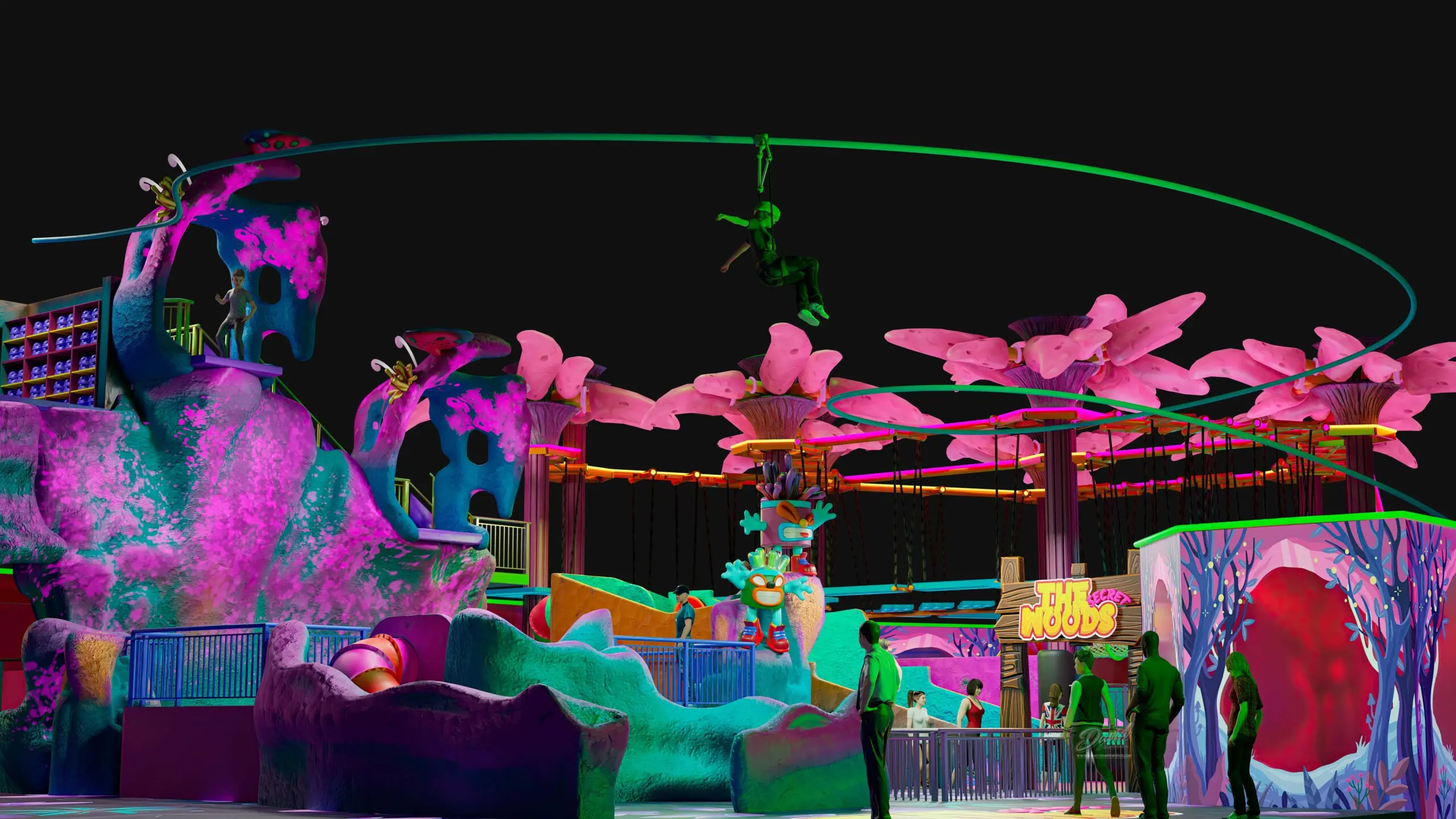 INDOOR THEME ROPE COURSE AND NINJA COURSE DESIGN AND CONSTRUCTION