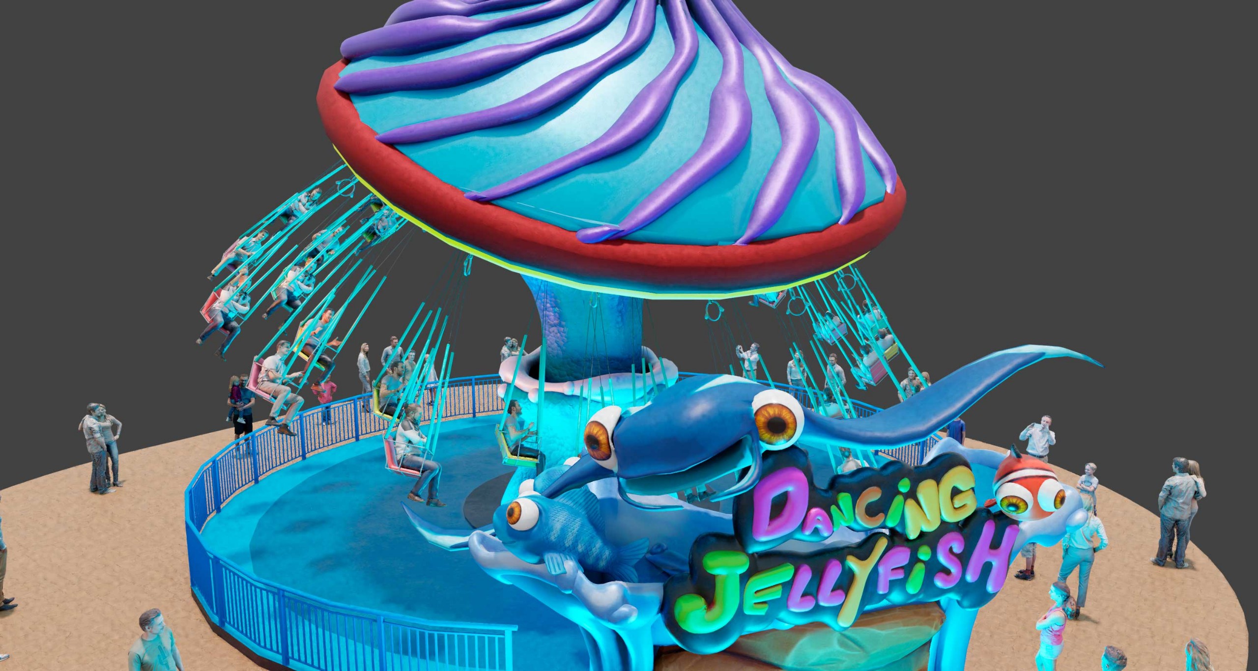  Swing ride dancing jellyfish