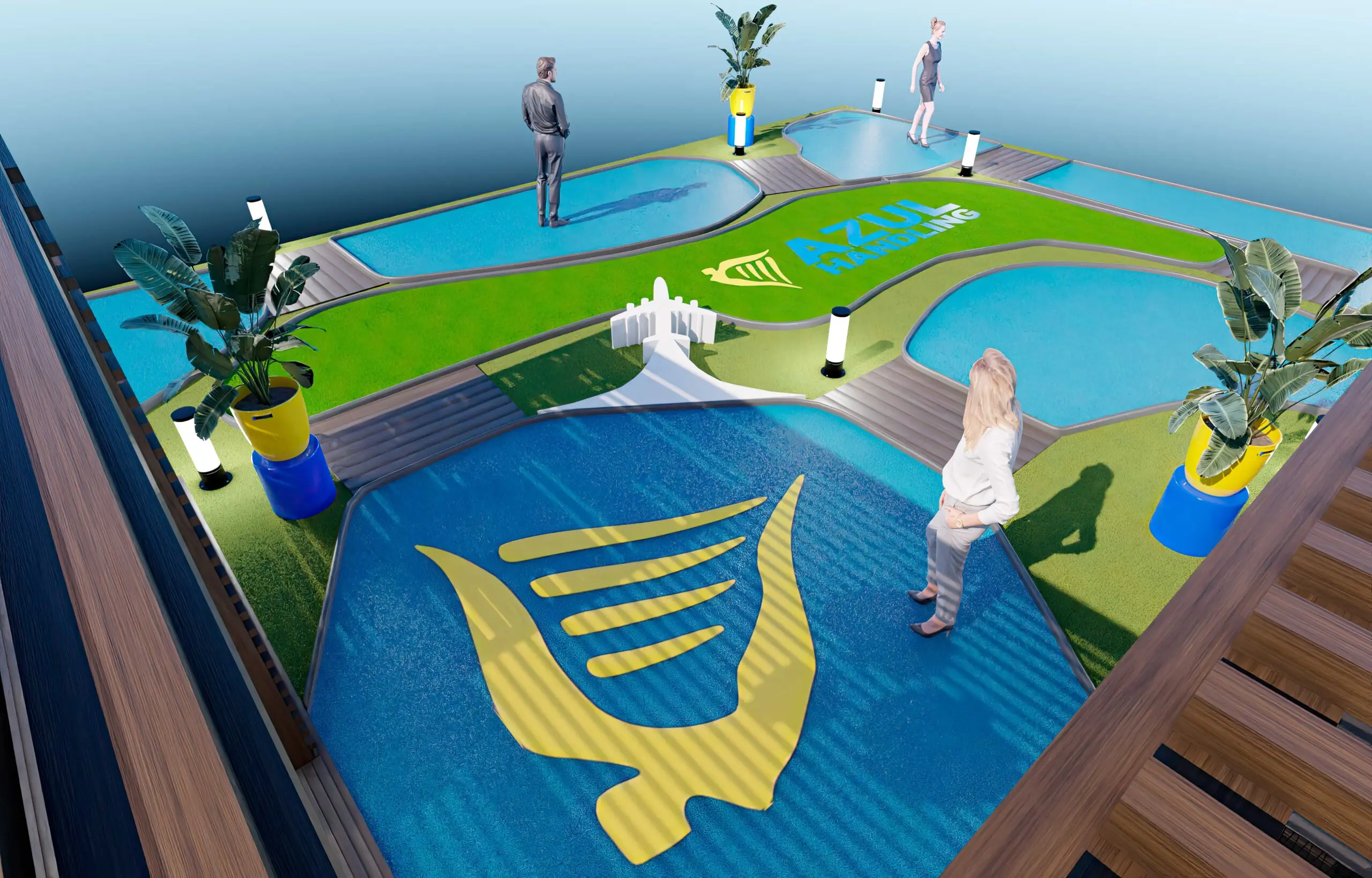 MINI GOLF azul handling PARK DESIGN