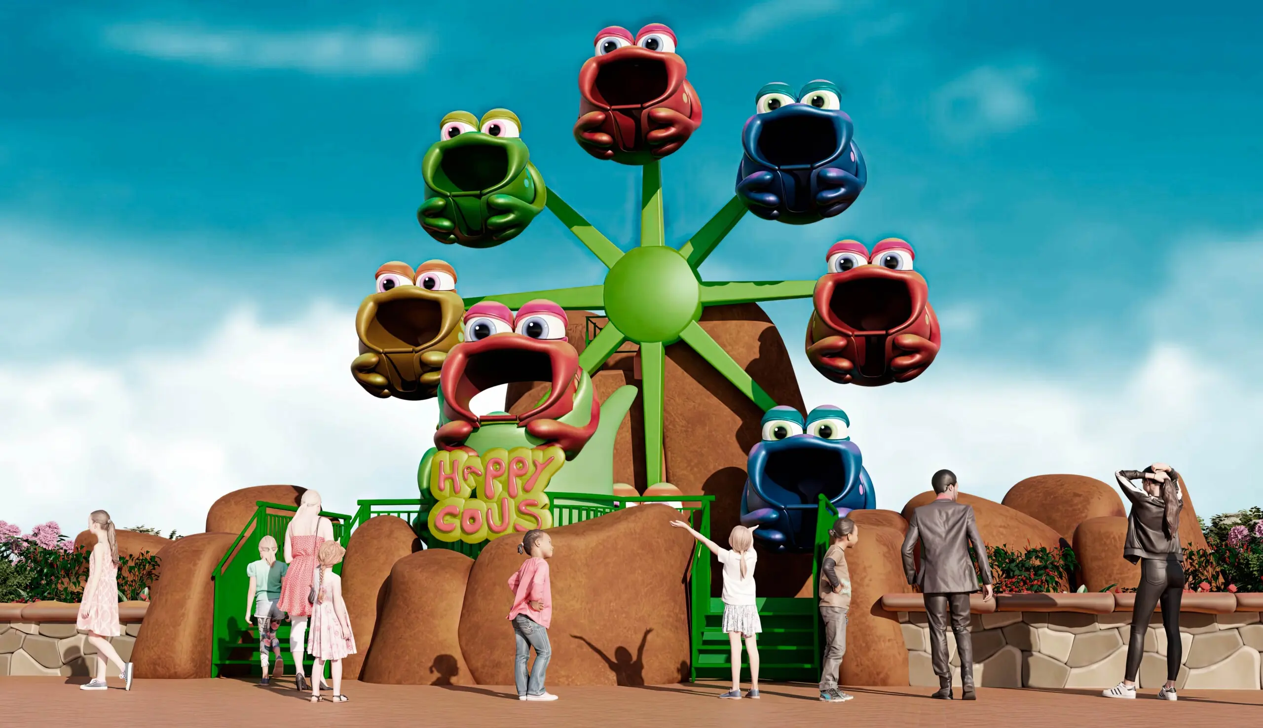 FAMILY THEME PARK FERRIS WHEELRIDE , park Amusements