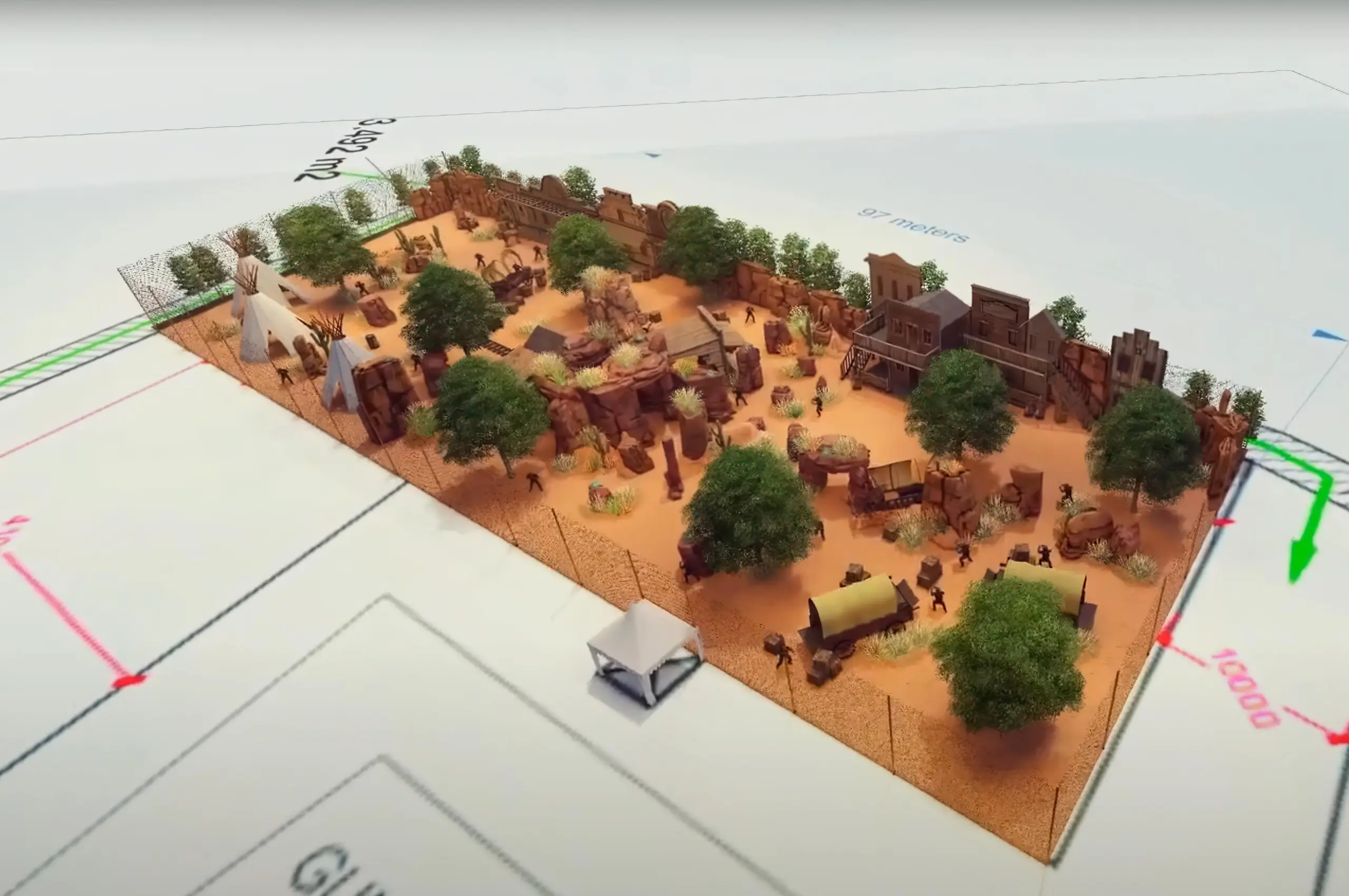 ULTIMATE WILD WEST PAINTBALL PARK design