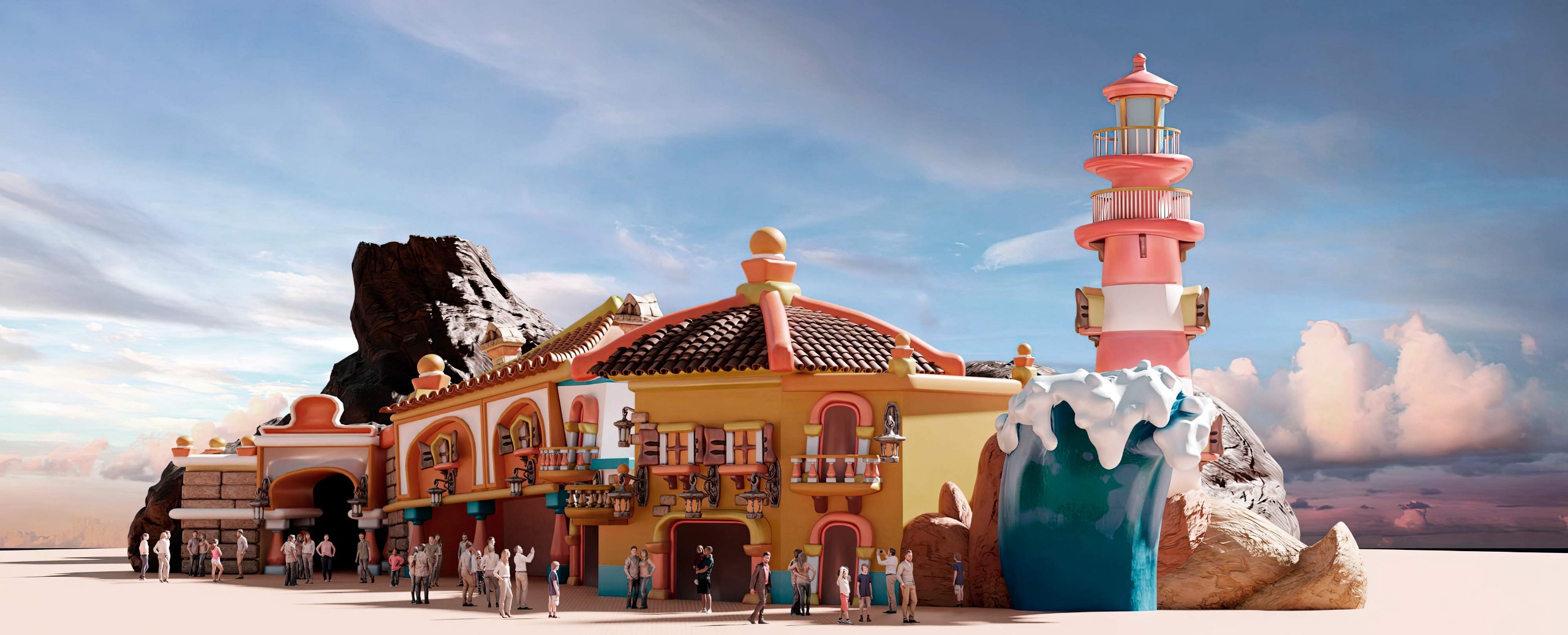 amusement park design concepts, theme kids town