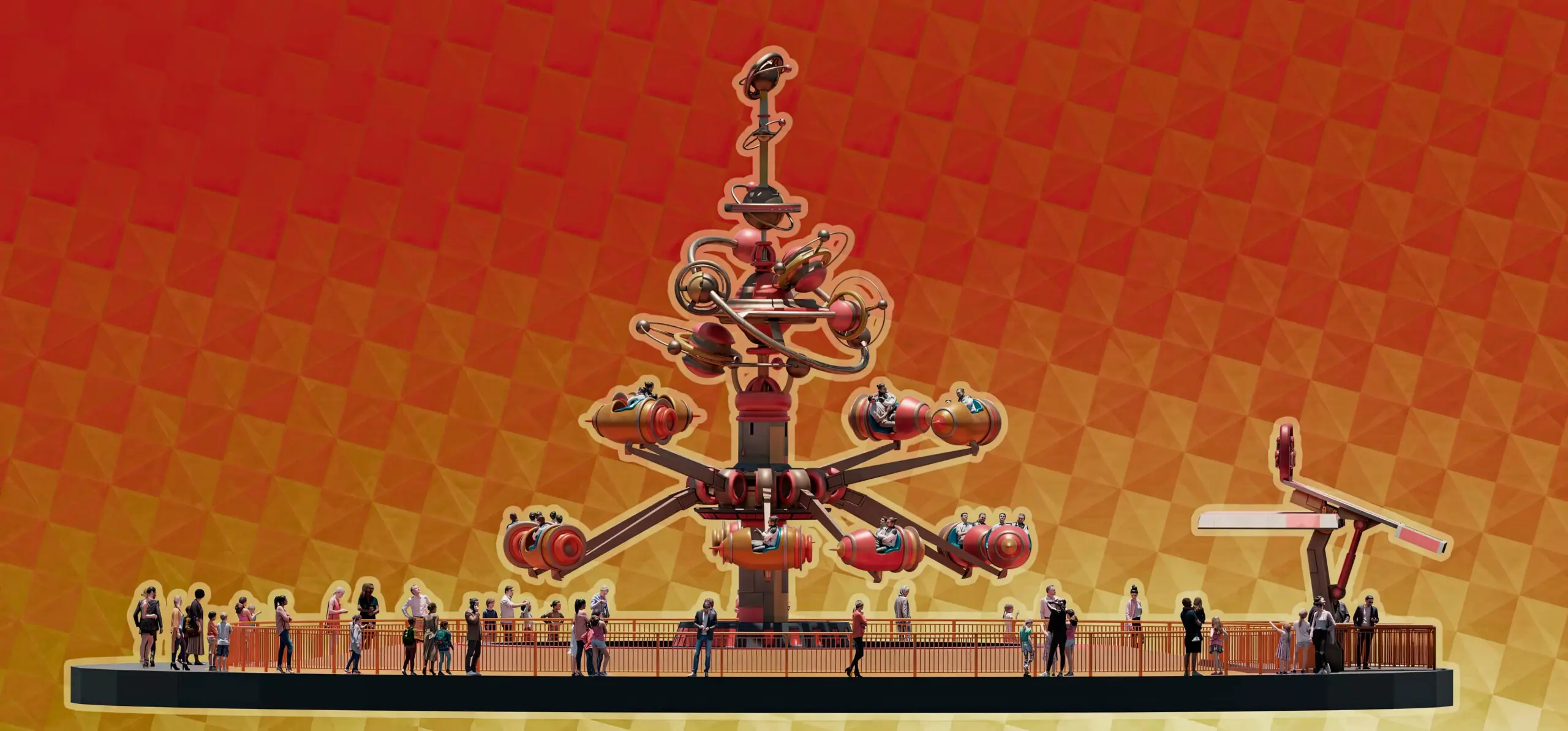 leisure park STAR CRUISER RIDE, theme park spinner ride