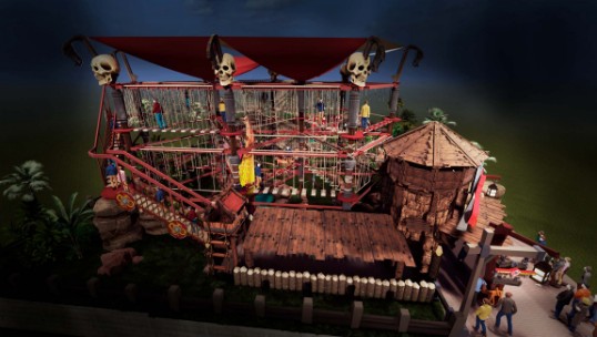themed rope course and mini golf course