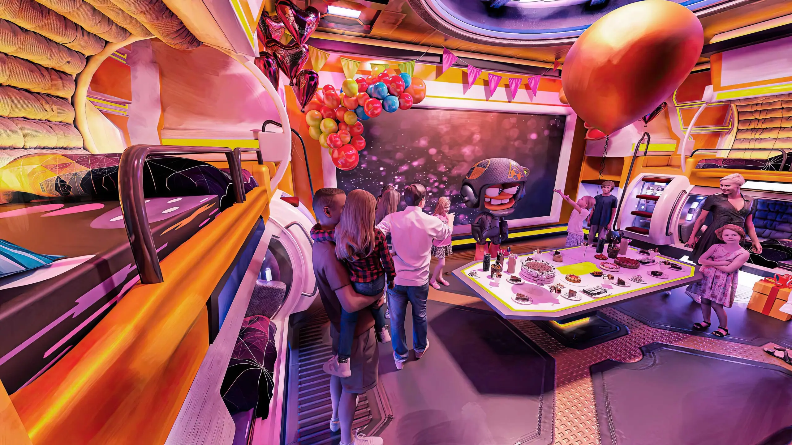 design and construction of themed rooms. construction of themed rooms.