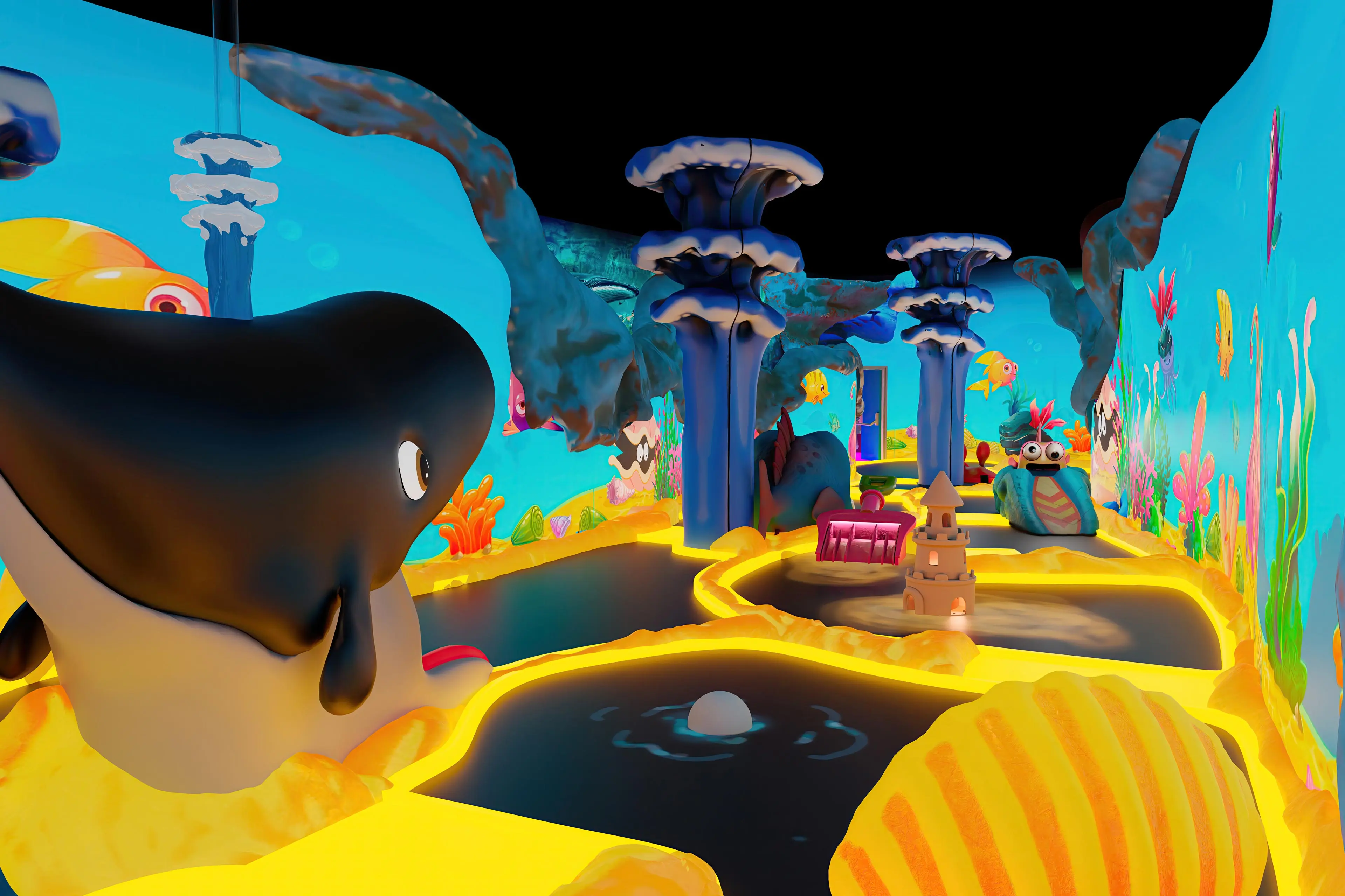 blacklight minigolf david theming works