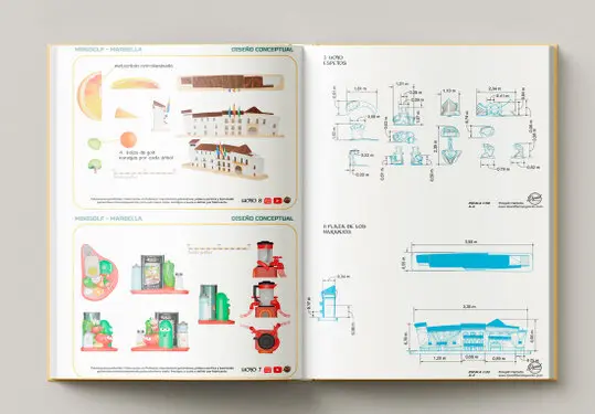 artistic small mini golf theming  
