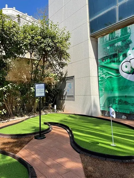 creative compact mini golf layout  