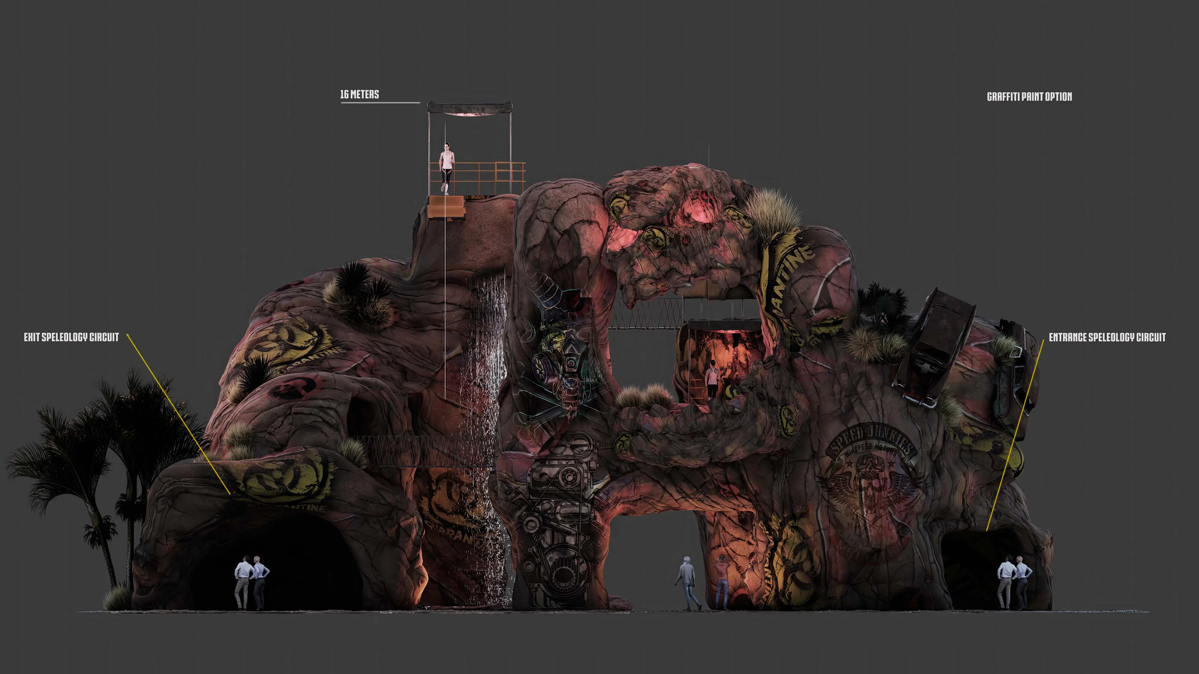 adventure park design climbing structure fabrication, adventure attractions,