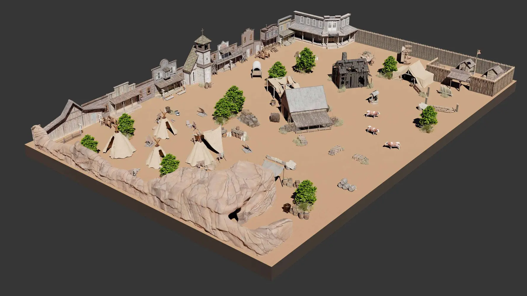 cowboy paintball park design 