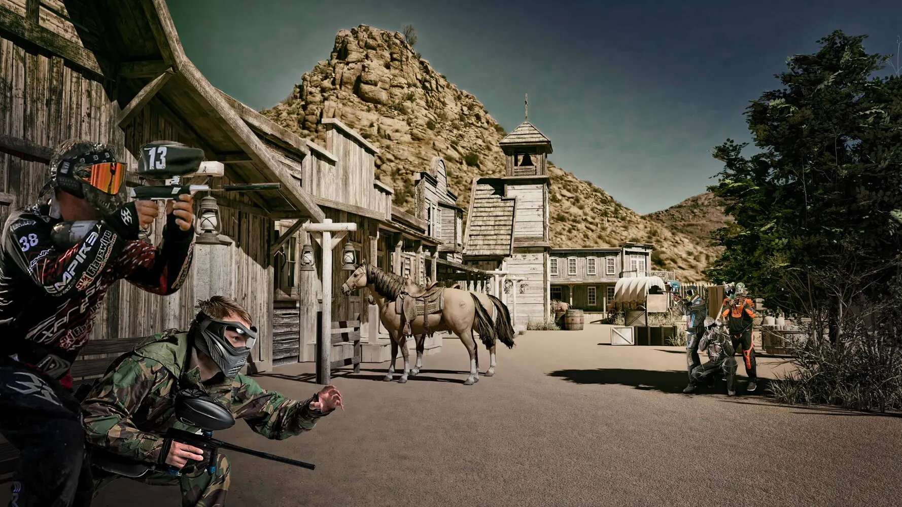 ultimate wild west paintball construction  <br />