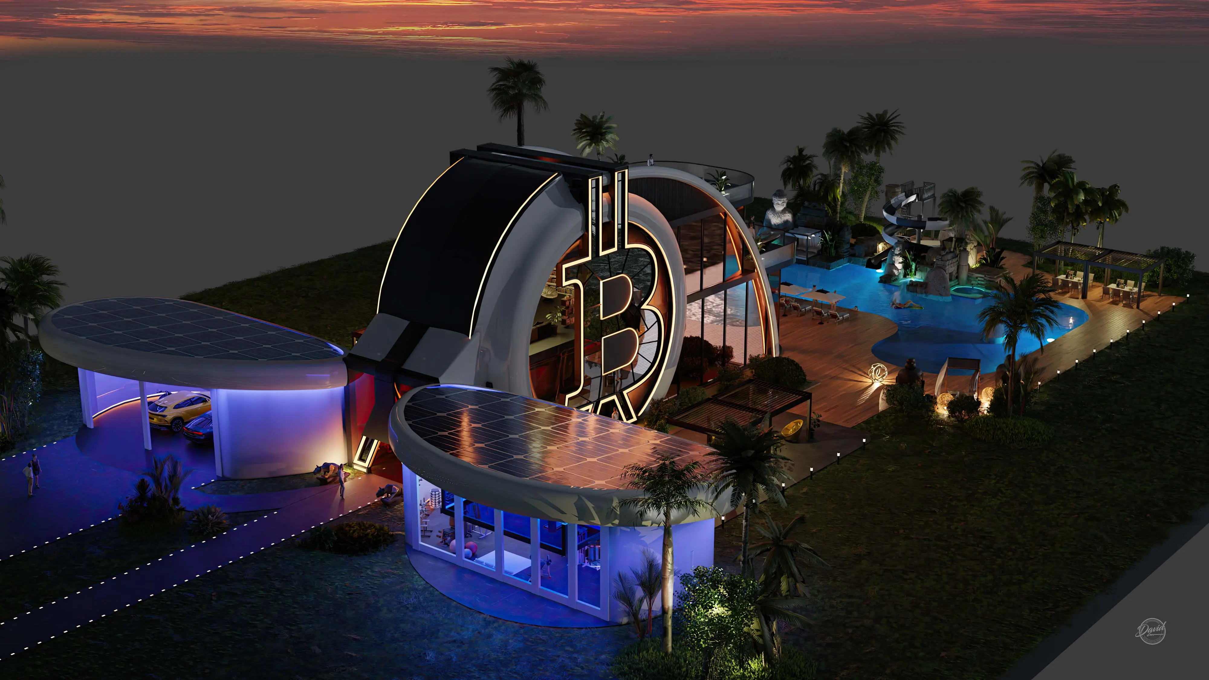 smart luxury mansions bitcoin house design