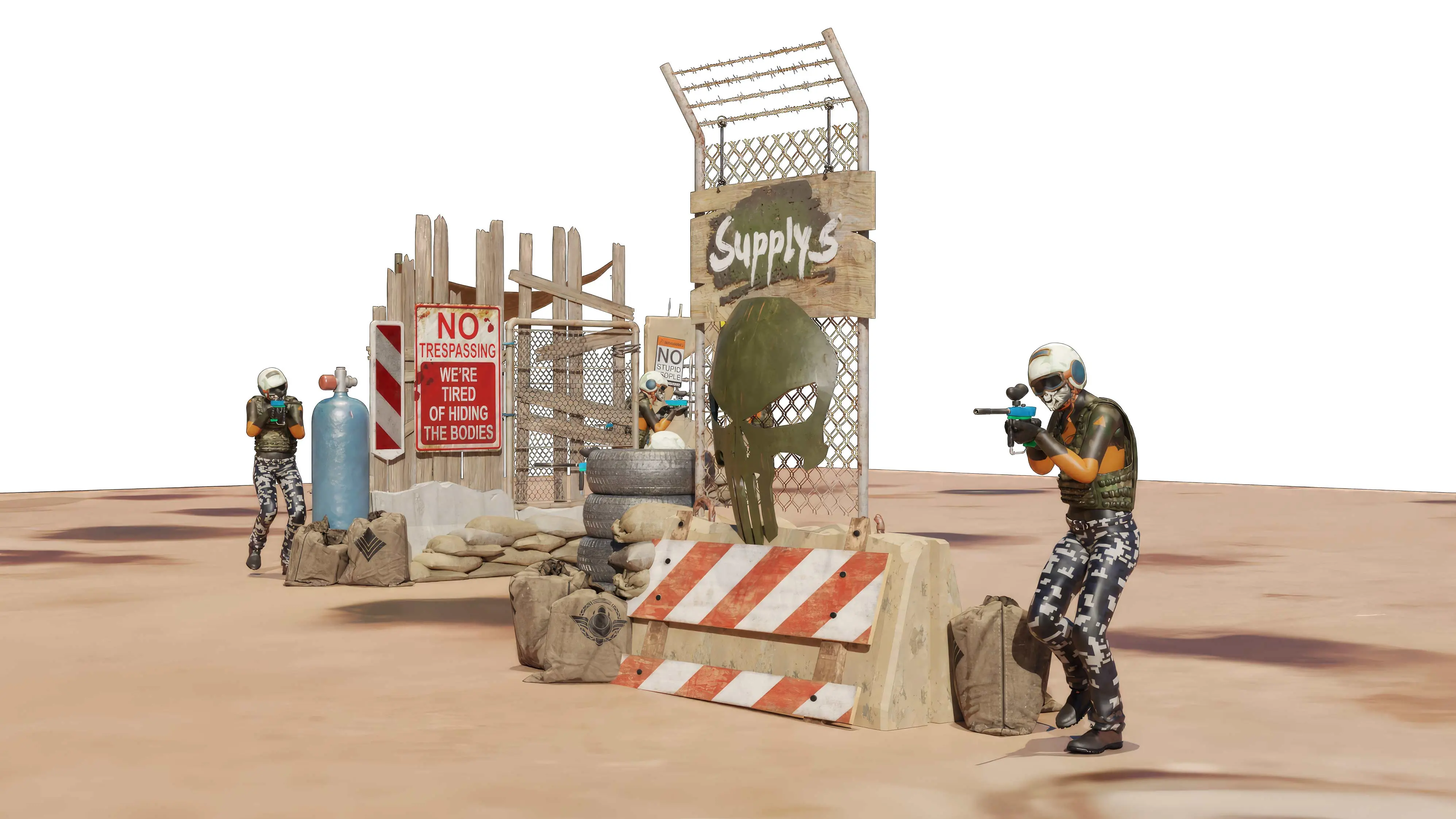 tactical paintball park layout UAE <br /> paintball game zone construction UAE