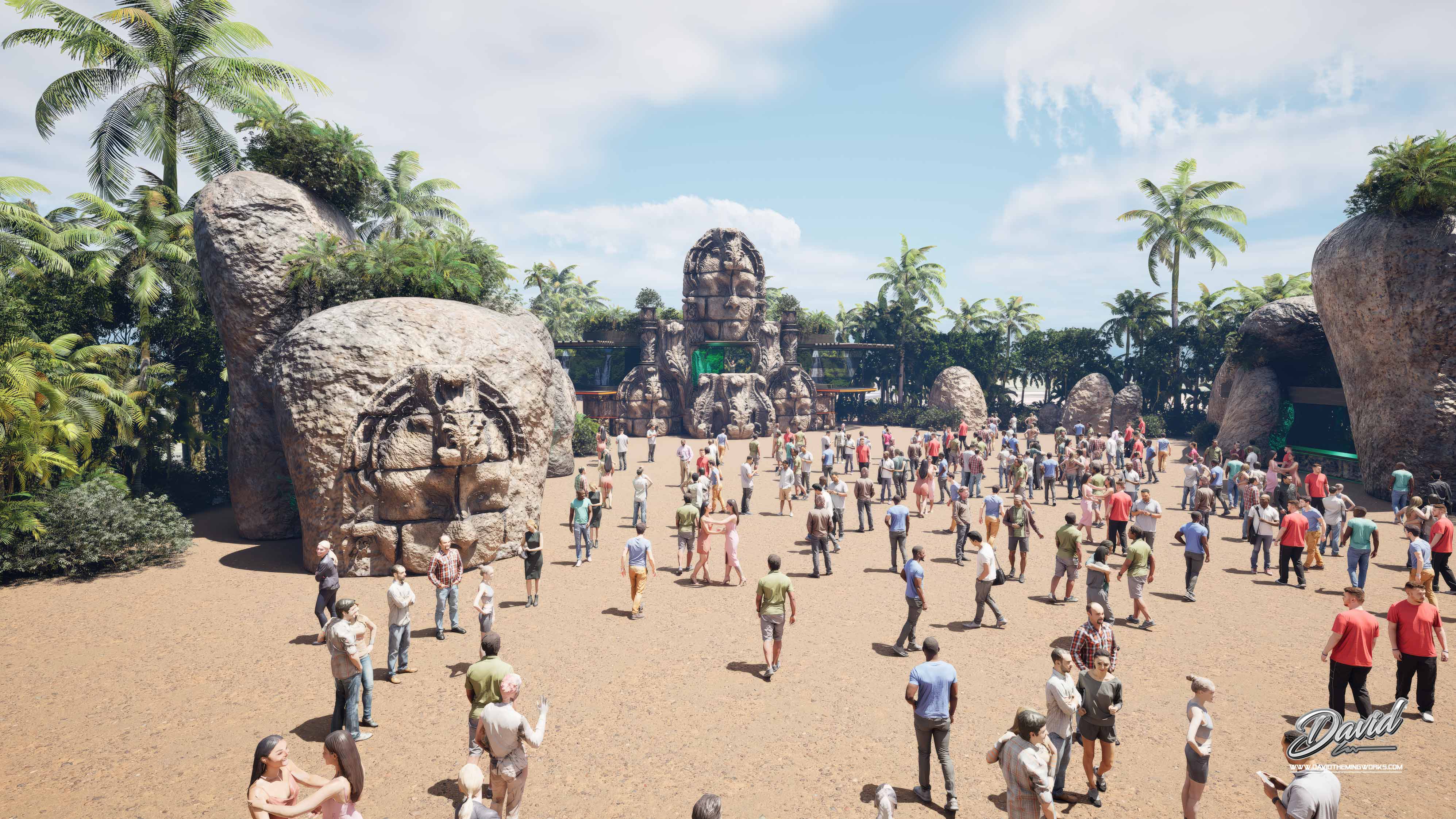 spiritual theme music event design immersive temple set design