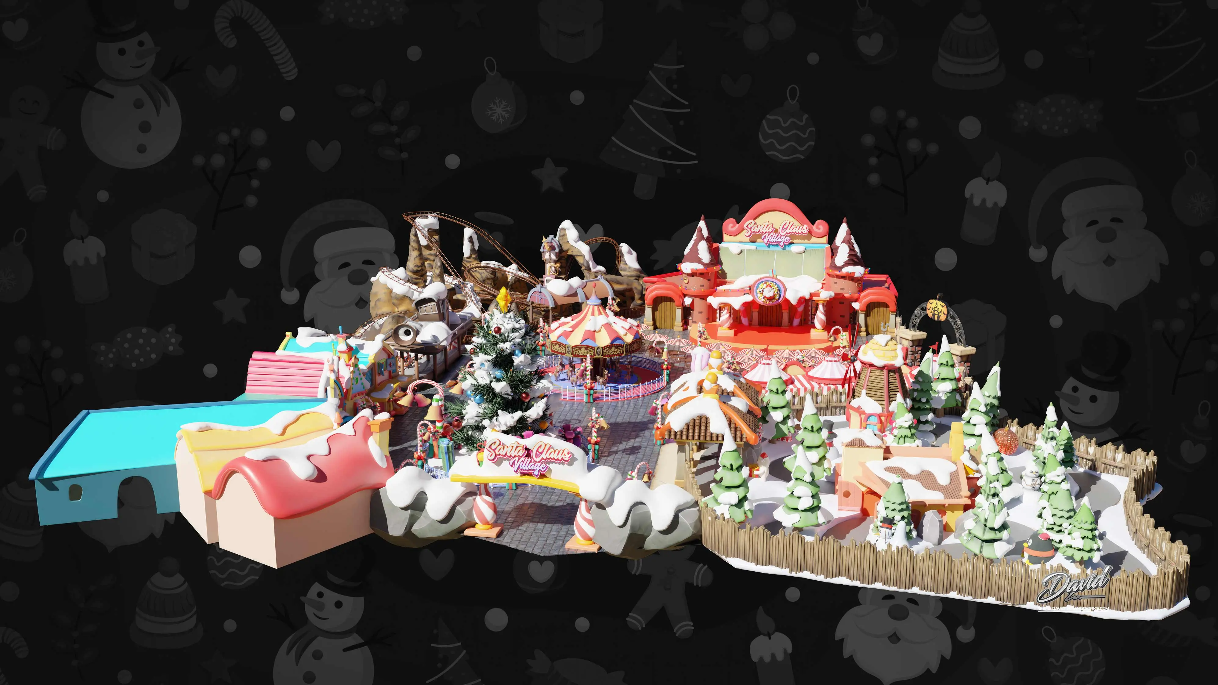 Santa-themed amusement park custom Santa Claus park design