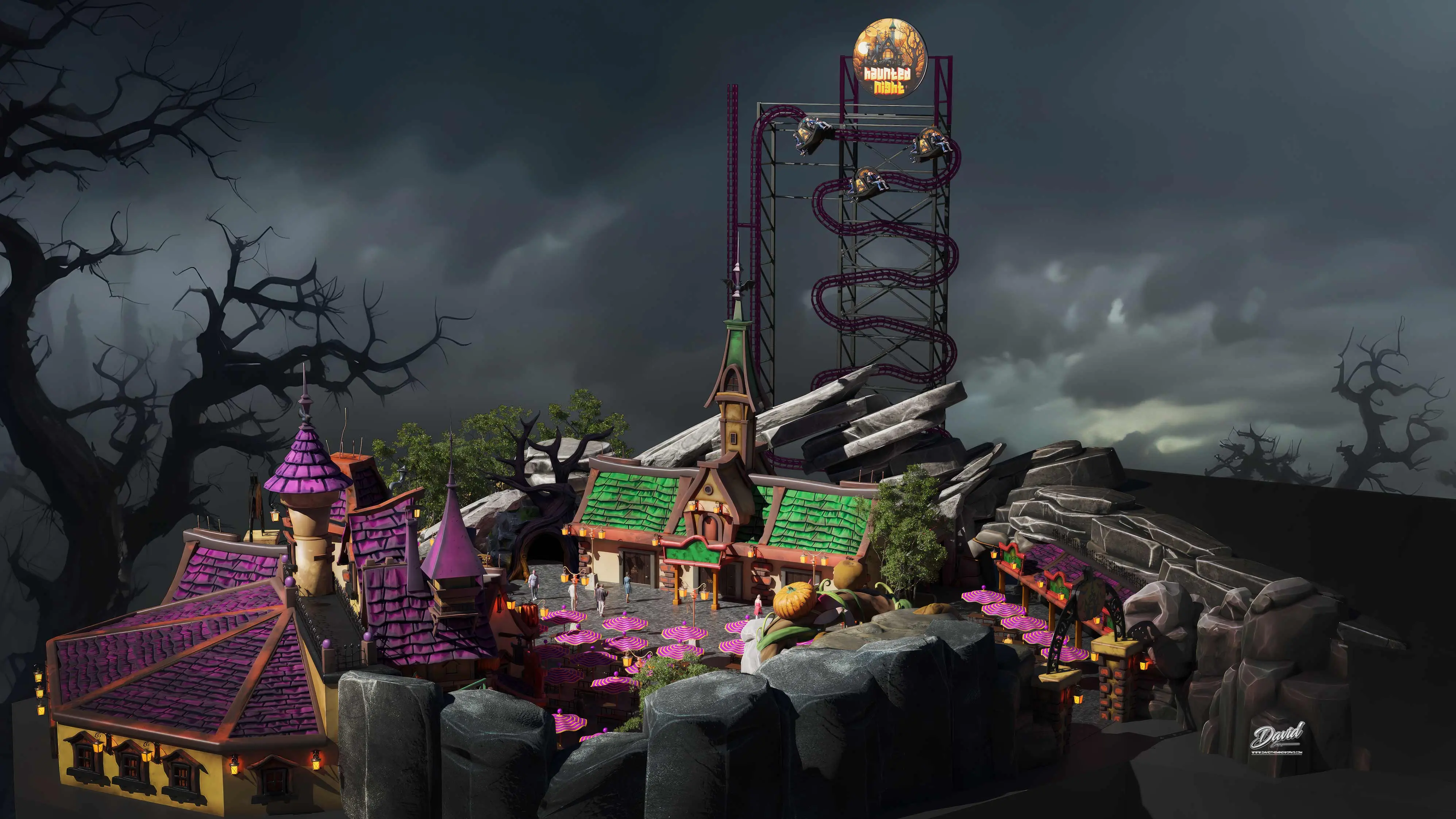 spooky amusement park design custom Halloween attraction design