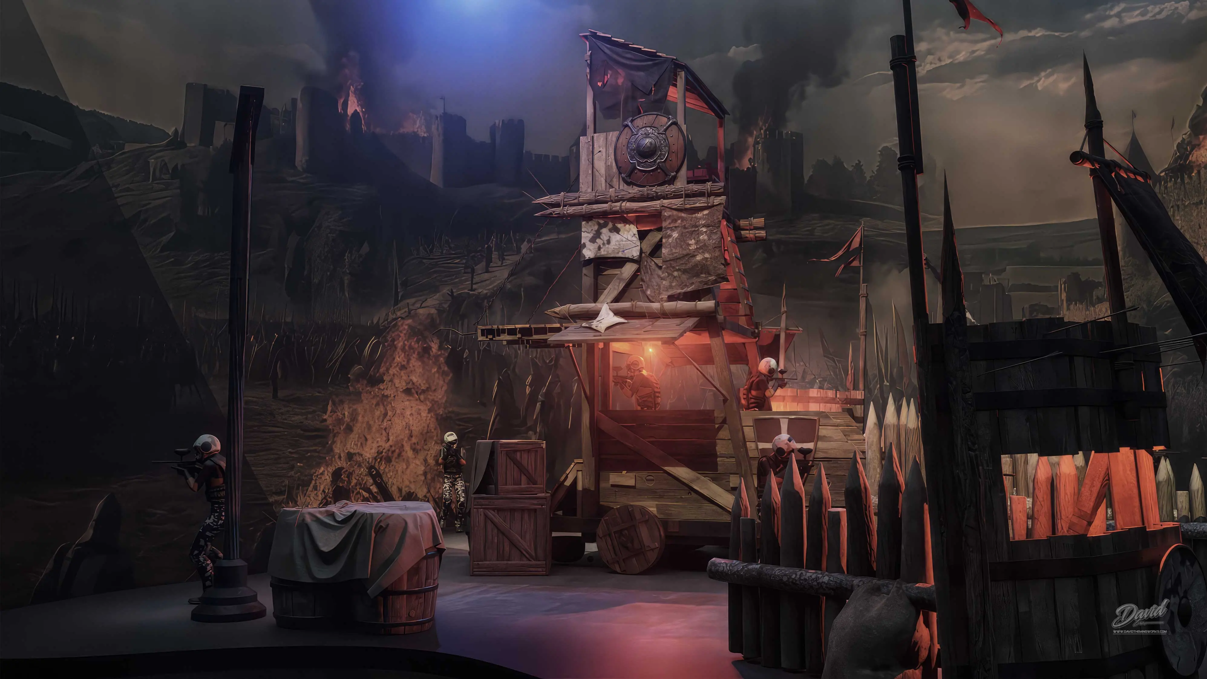 themed paintball park architecture <br /> historical paintball park design <br />