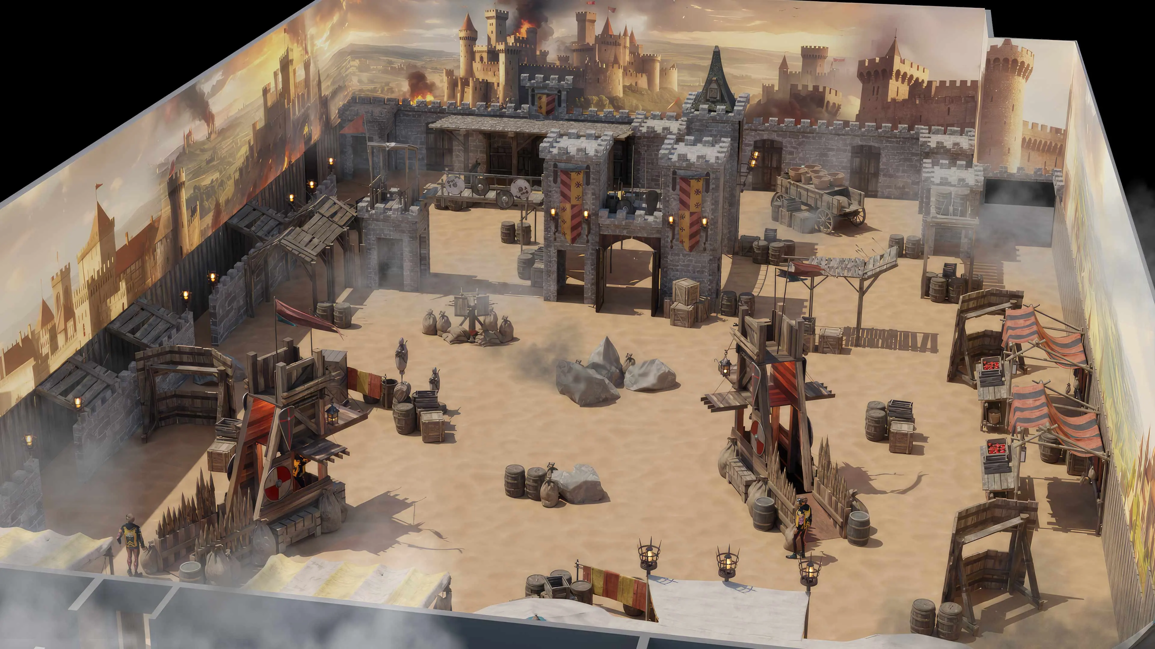 paintball park with medieval theming <br /> custom medieval paintball design <br />